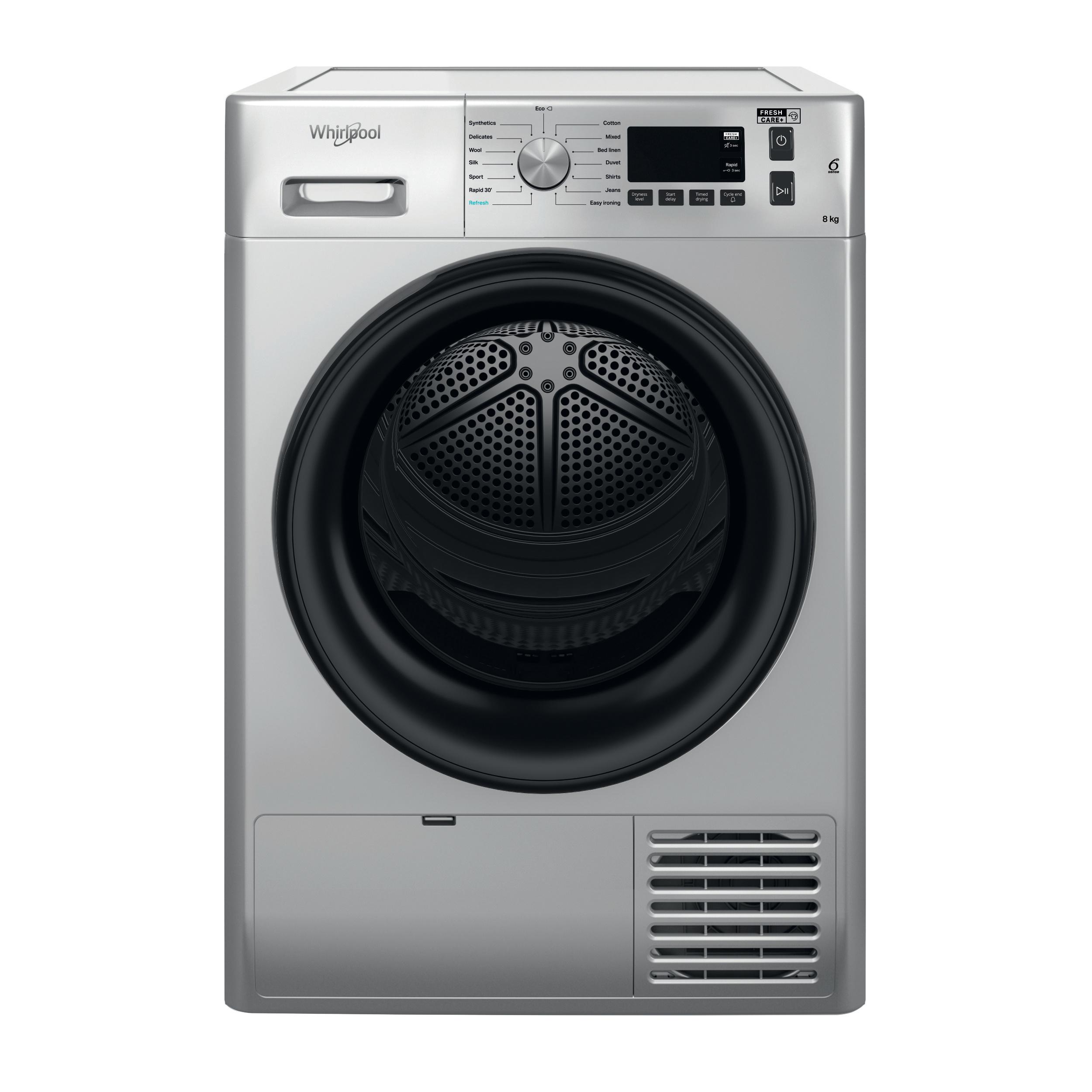 Whirlpool condenser tumble dryer: freestanding, 8,0kg - FFT CM11 8BSK SA