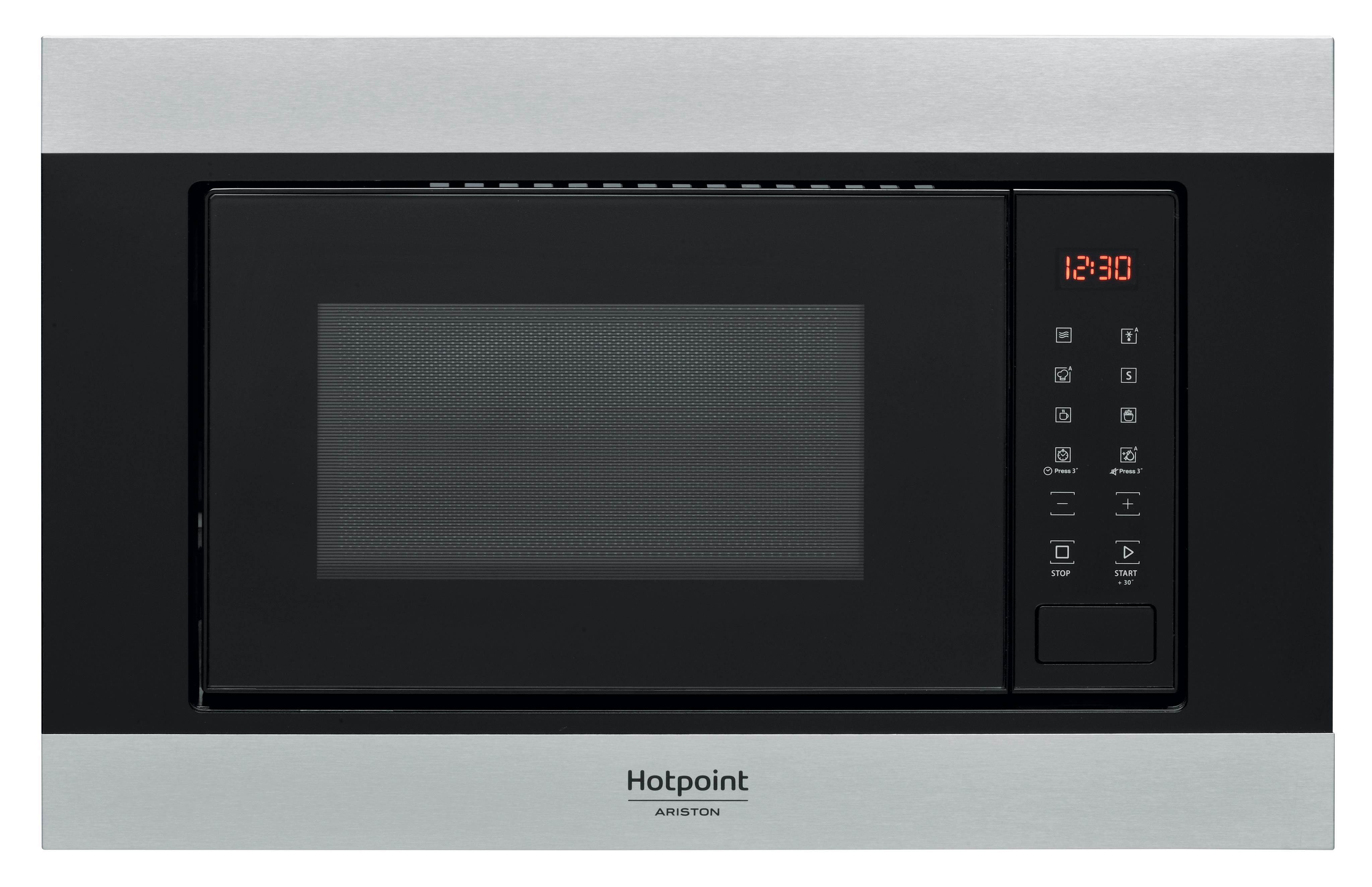 Hotpoint_Ariston Four micro-ondes Encastrable MF20S IX HA Acier inoxydable Electronique 20 Micro-ondes uniquement 800 Frontal