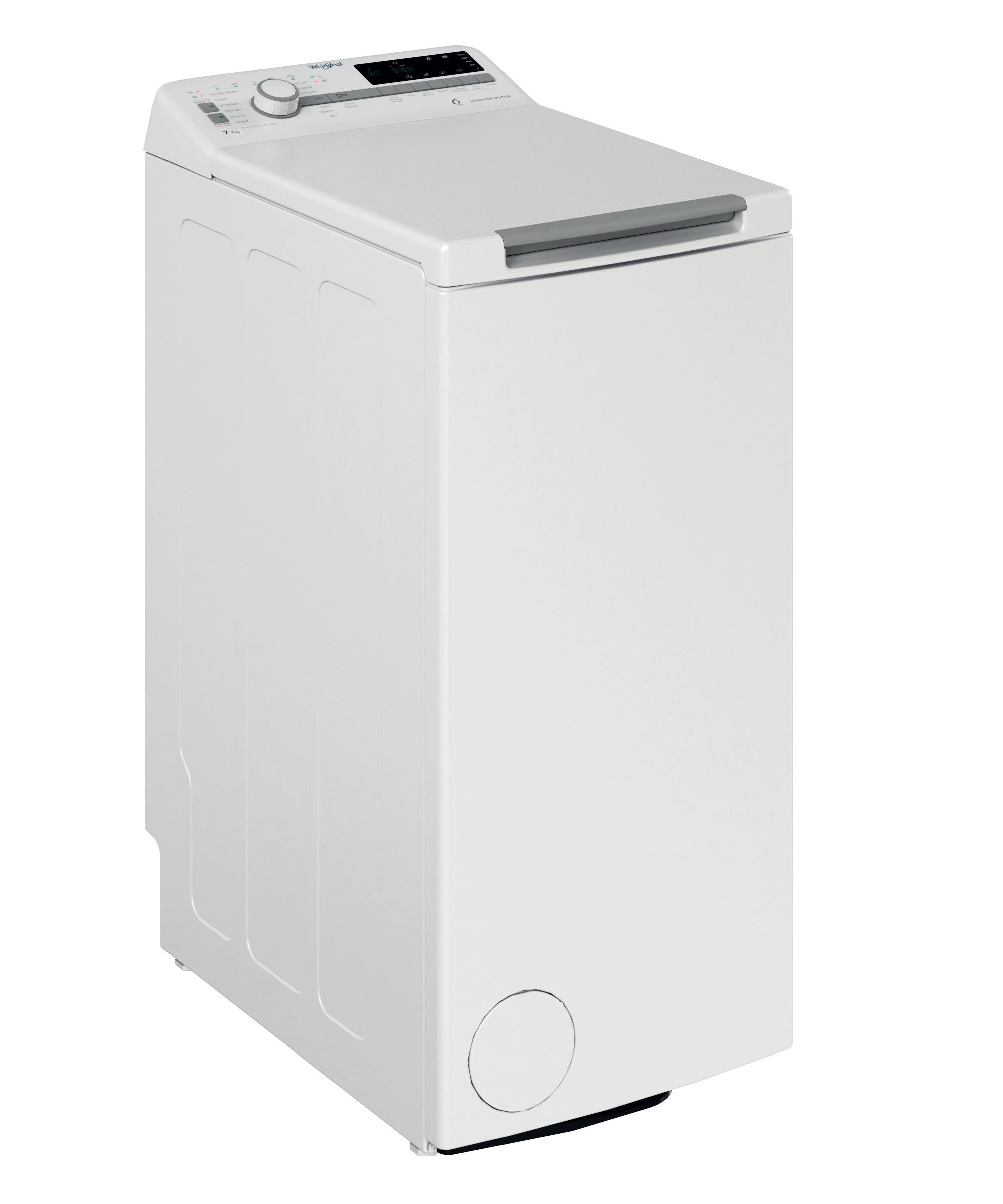 Whirlpool Máquina de lavar roupa Livre Instalação TDLR 7231BS SPT Branco Carga superior D Perspective