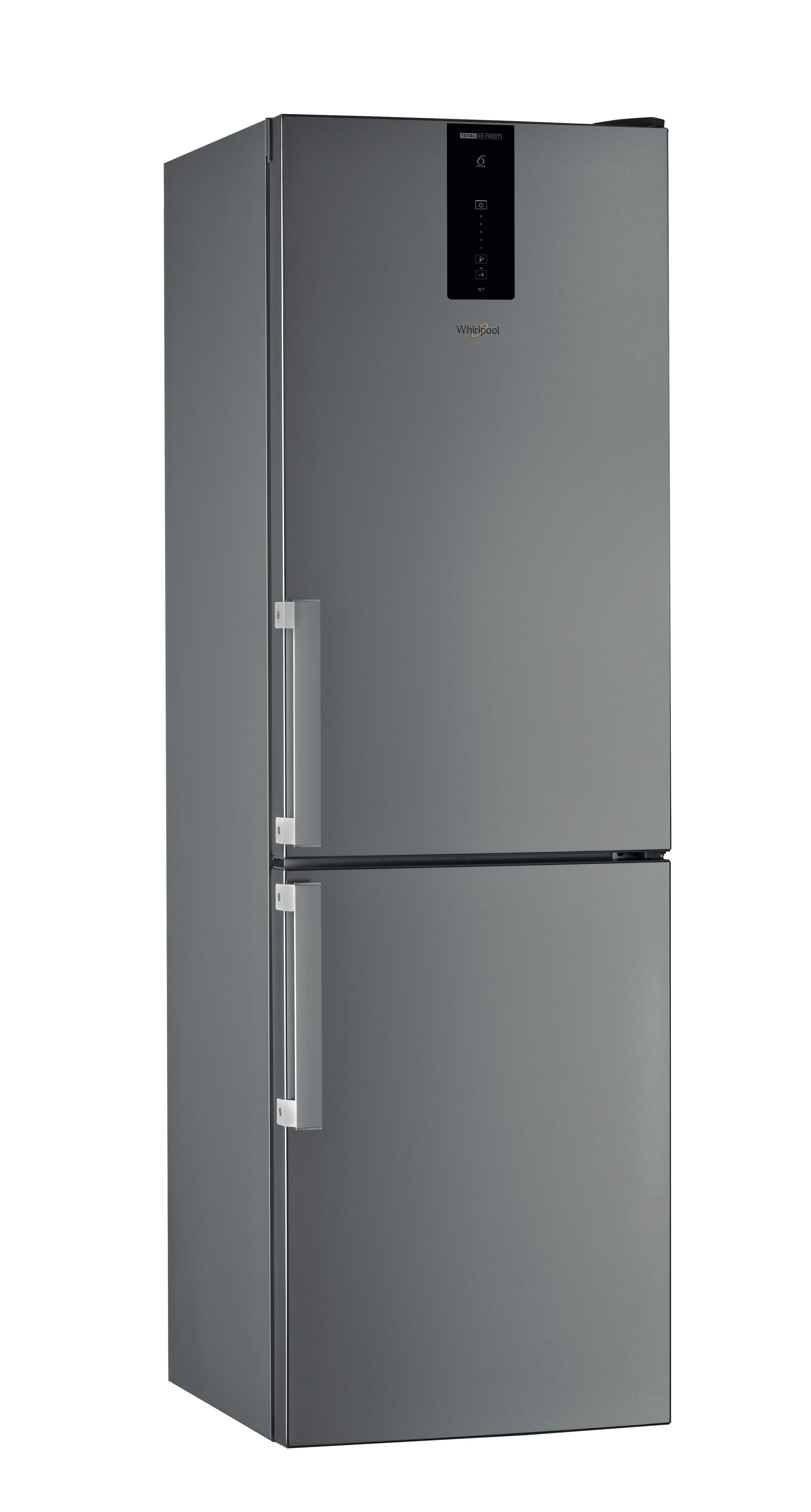 Whirlpool Hűtő/fagyasztó kombináció Szabadonálló W7 821O OX H Optic Inox 2 doors Perspective