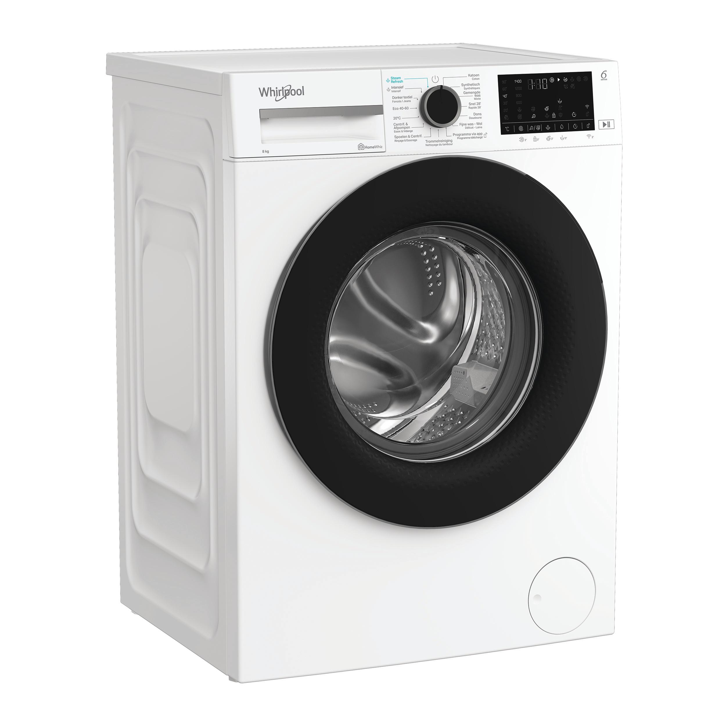 Whirlpool Lave-linge Pose-libre WAM 87WB BE Blanc Frontal A Perspective