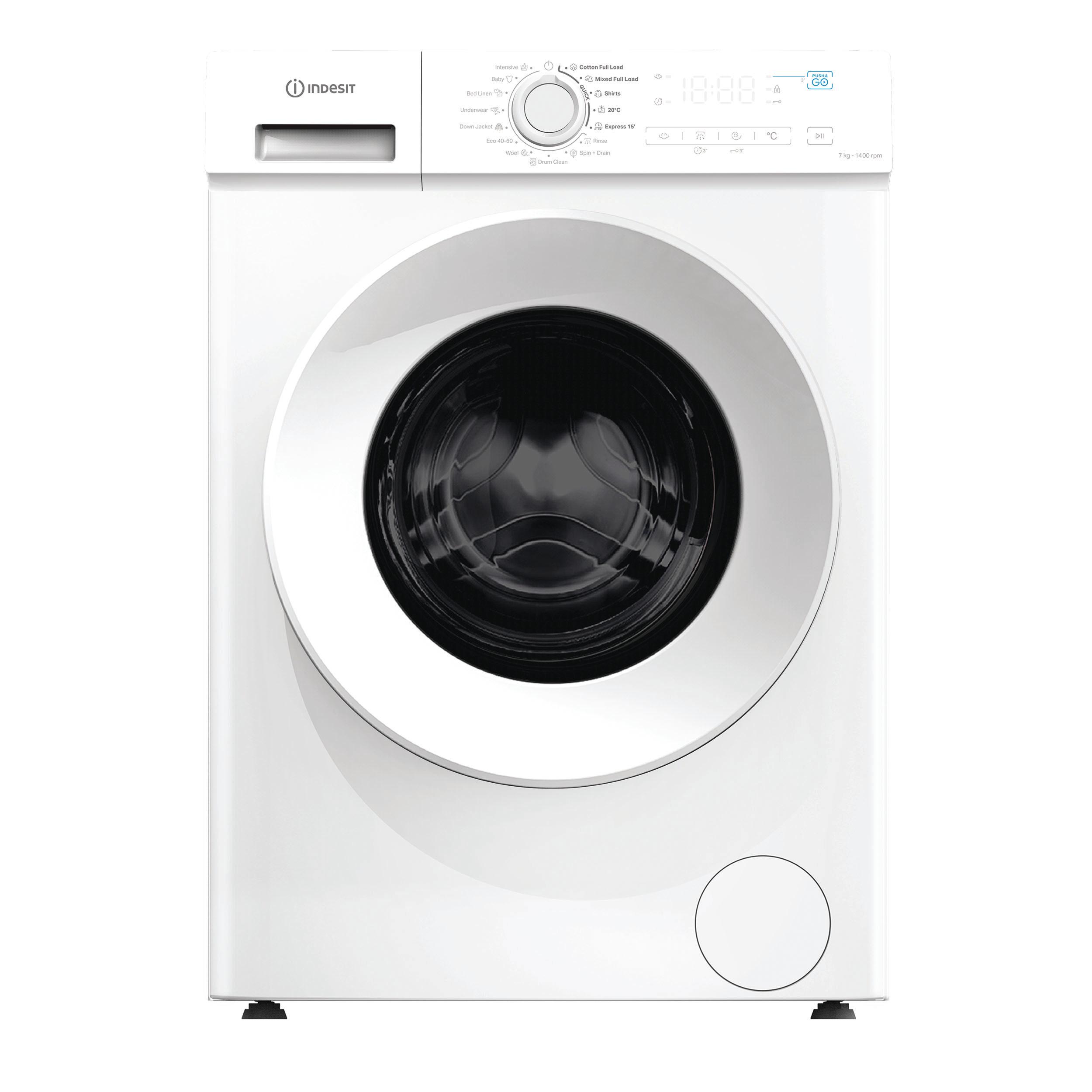 Indesit Lave-linge Pose-libre IMA 764 MY TIME BE Blanc Frontal A Frontal