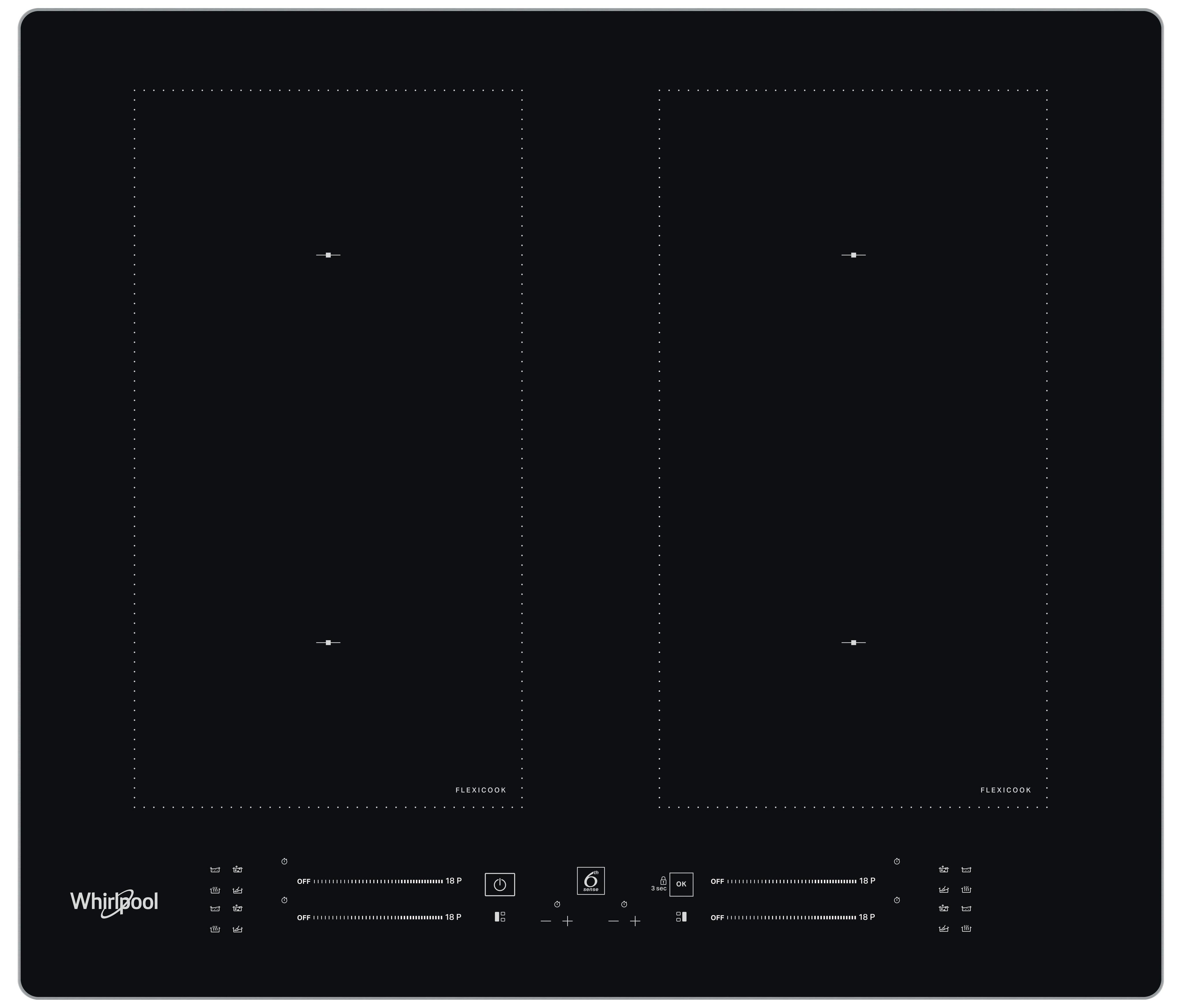 Whirlpool Ploča za kuhanje WL S8560 AL Crna Induction vitroceramic Frontal
