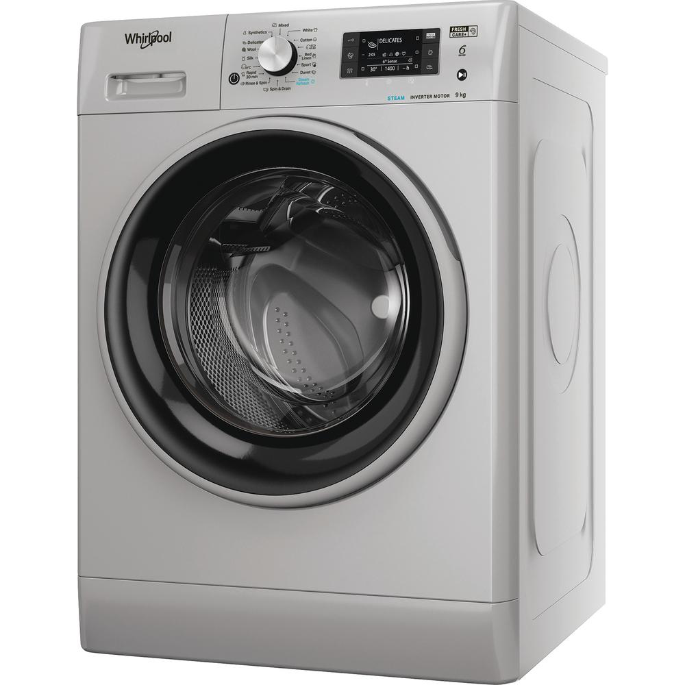 Whirlpool Перална машина Свободностоящи FFD 9469 SBSV EU Сребрист Предно зареждане A Perspective