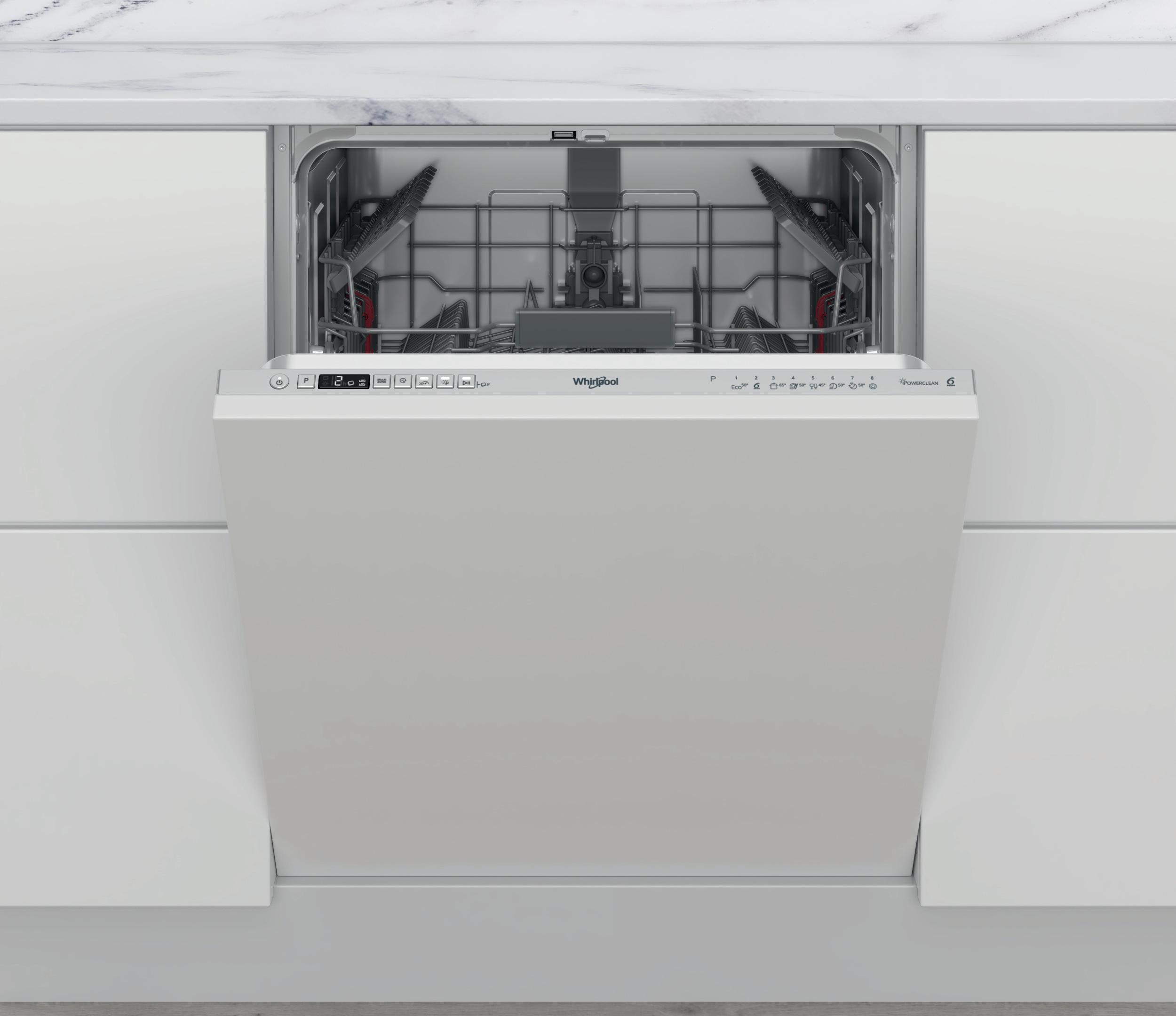 Whirlpool Lave-vaisselle Encastrable WI 7020 P Tout intégrable E Frontal