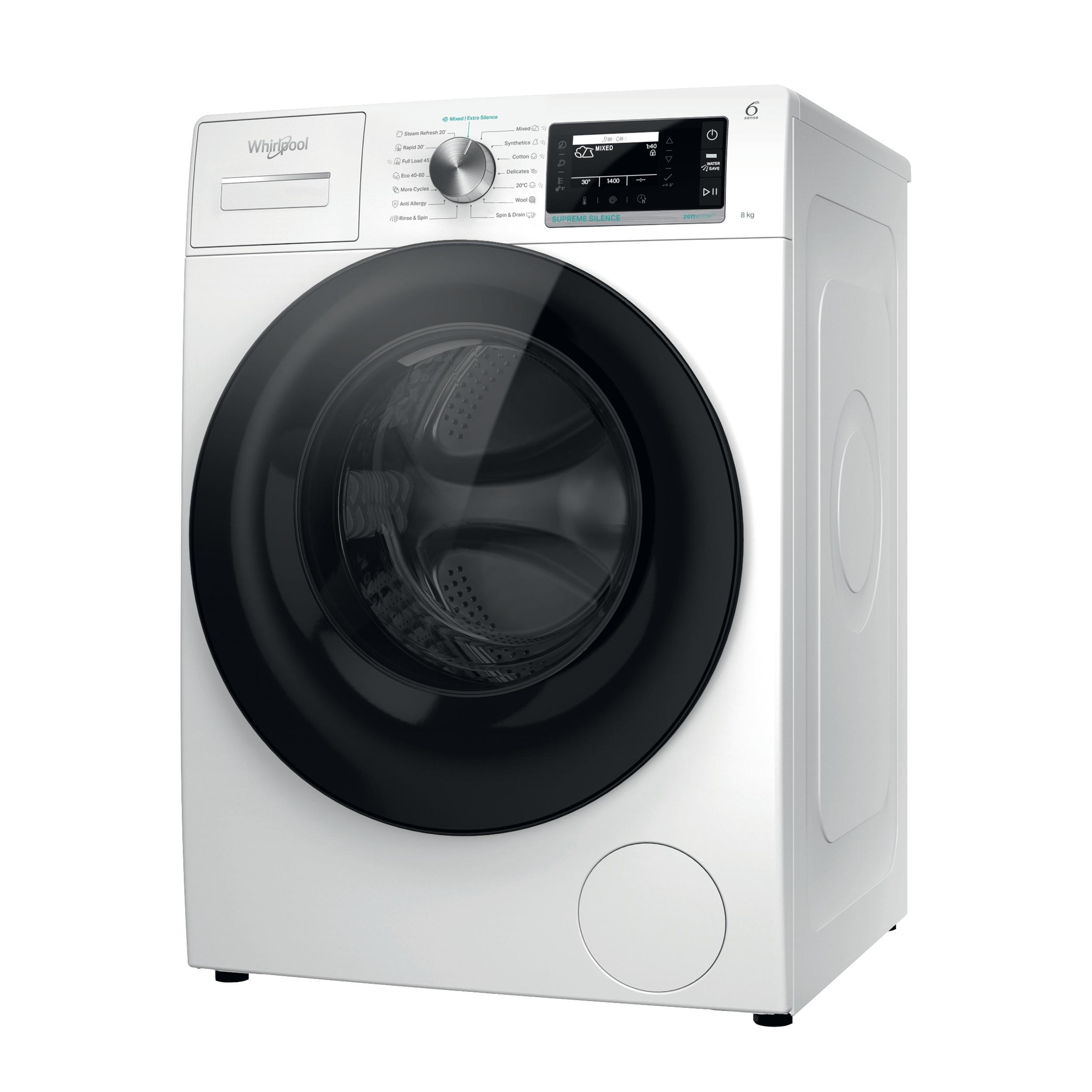 Whirlpool Pesumasin Vabaltseisev W7X 89 SILENCE EE Valge Eestlaetav A Perspective