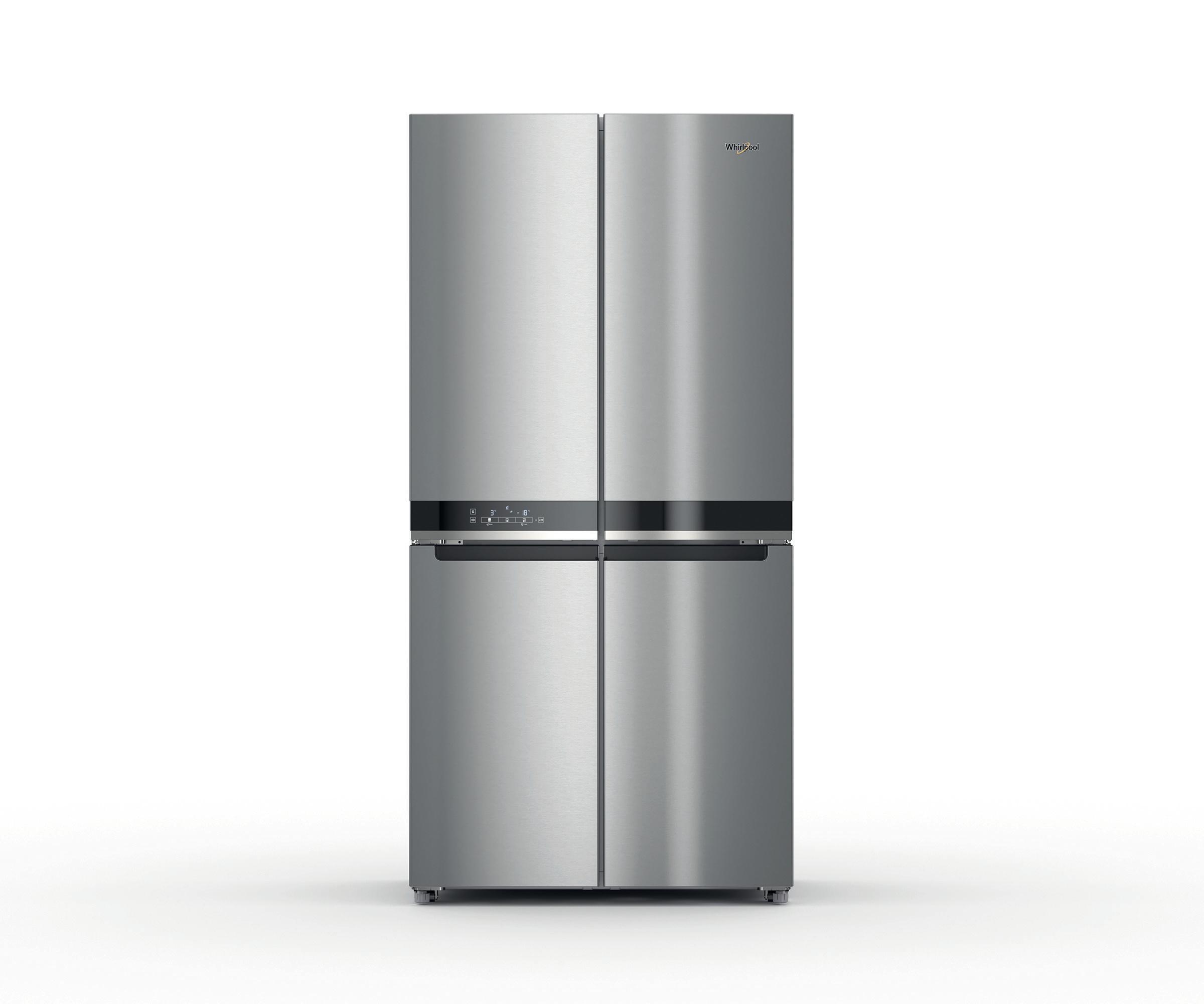 Whirlpool Side-by-Side Independent WQ9 U2L Inox Look Frontal