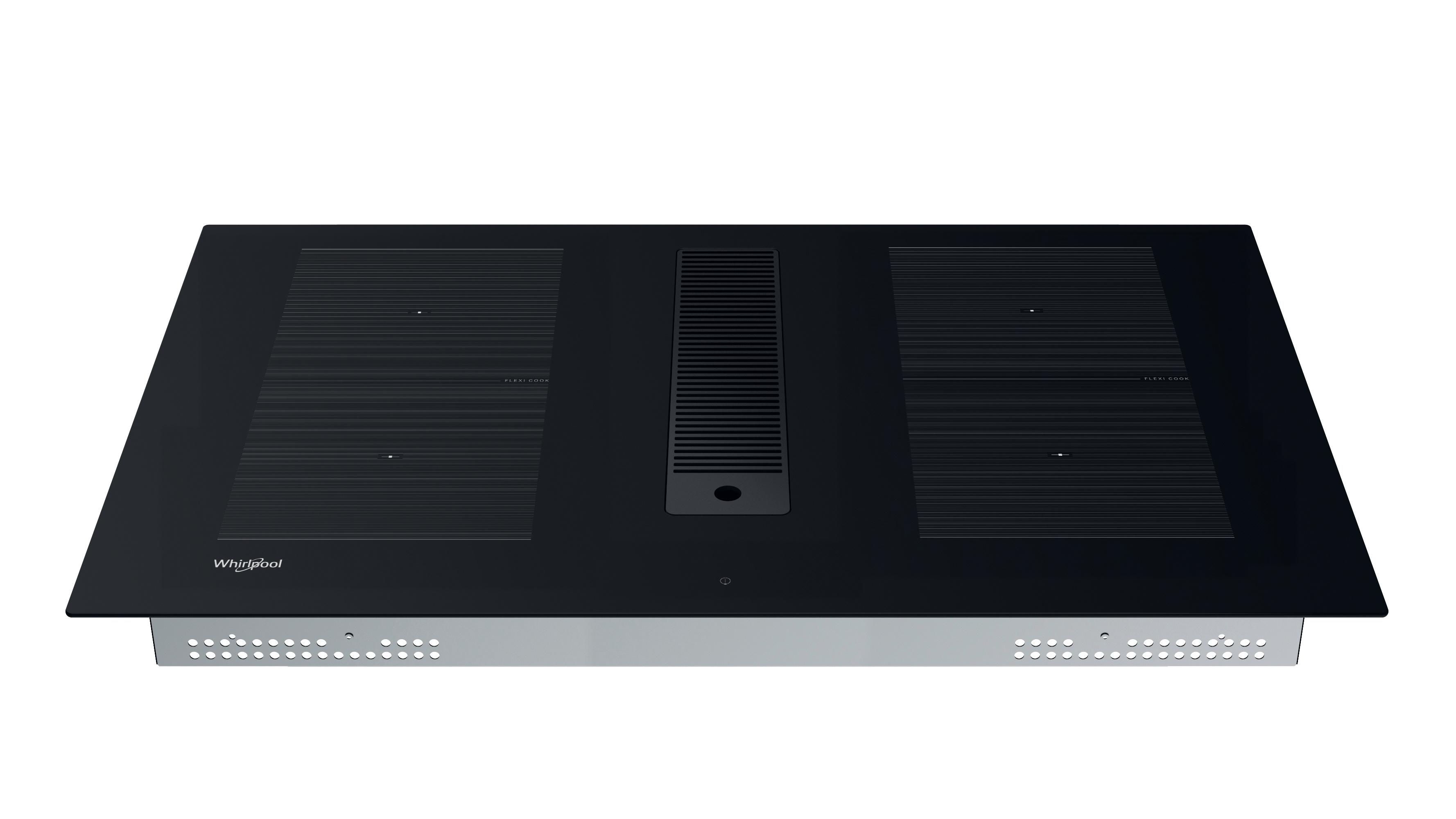 Whirlpool Venting cooktop WVHF83BB Zwart Frontal top down