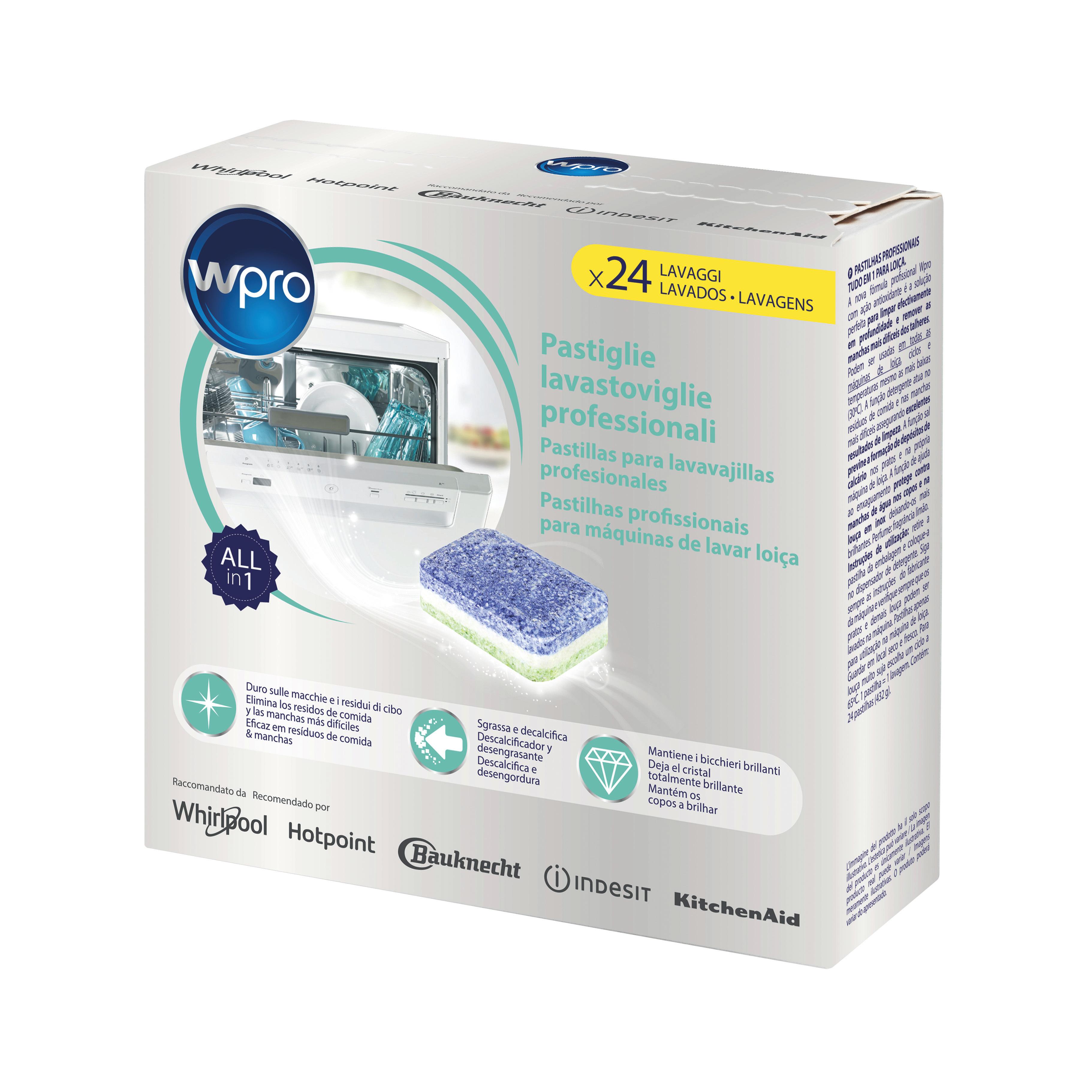 Pastilhas profissionais para máquina de lavar loiça
