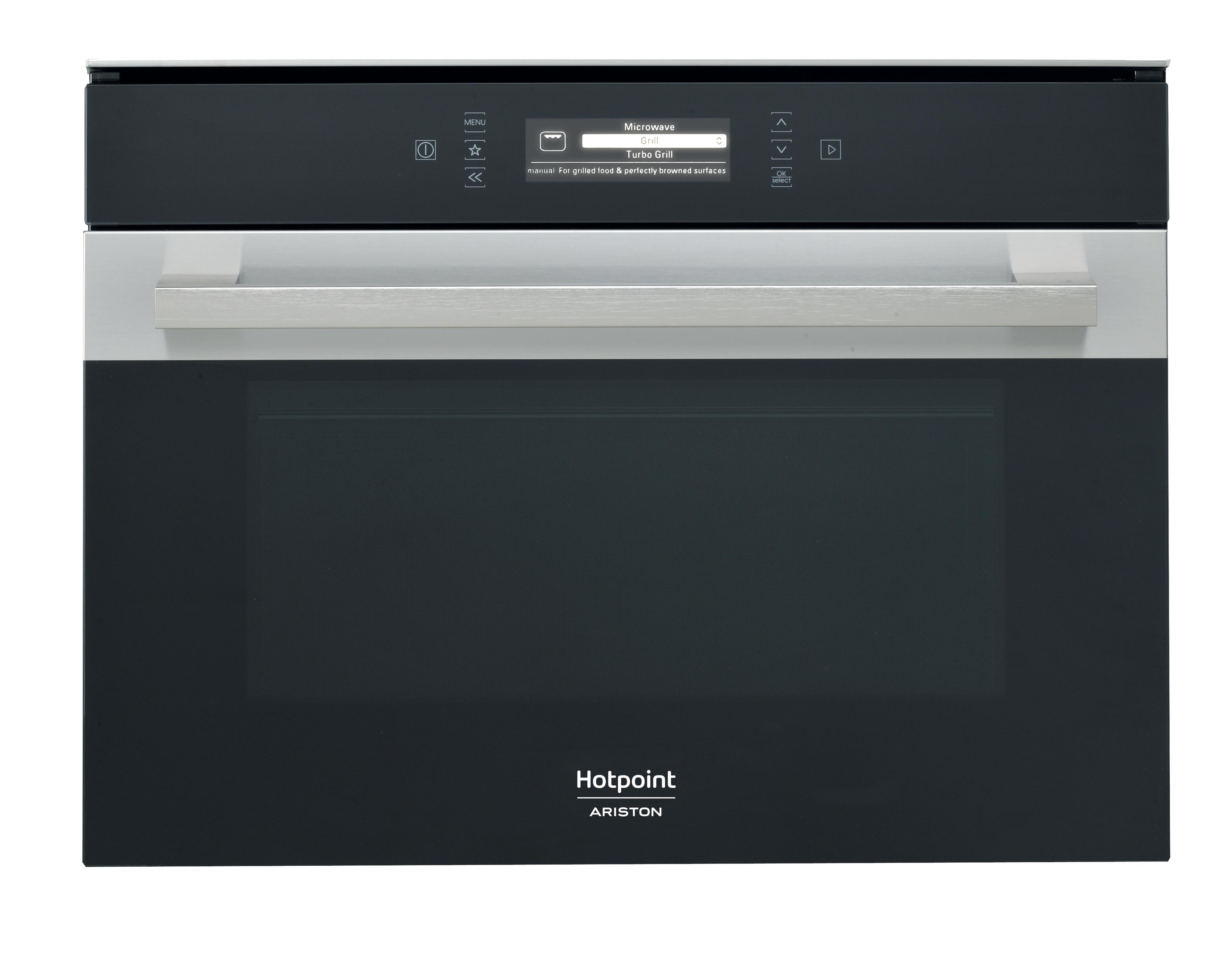 Horno- microondas de integración Hotpoint: Color acero inoxidable