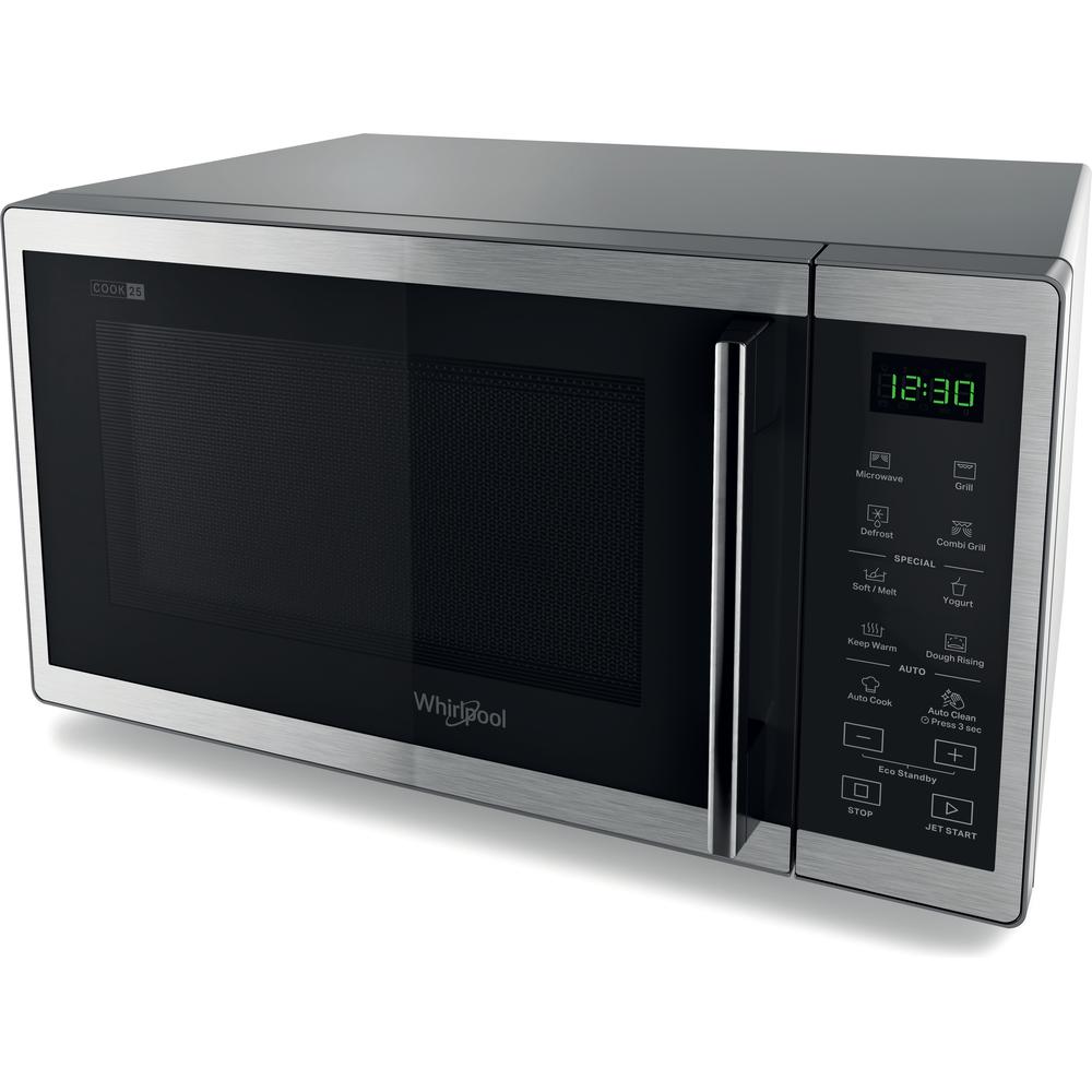Whirlpool Microwave Samostojni MWP 253 SX Inox Elektronsko 25 Mikrovalovna pečica z grilom 900 Perspective
