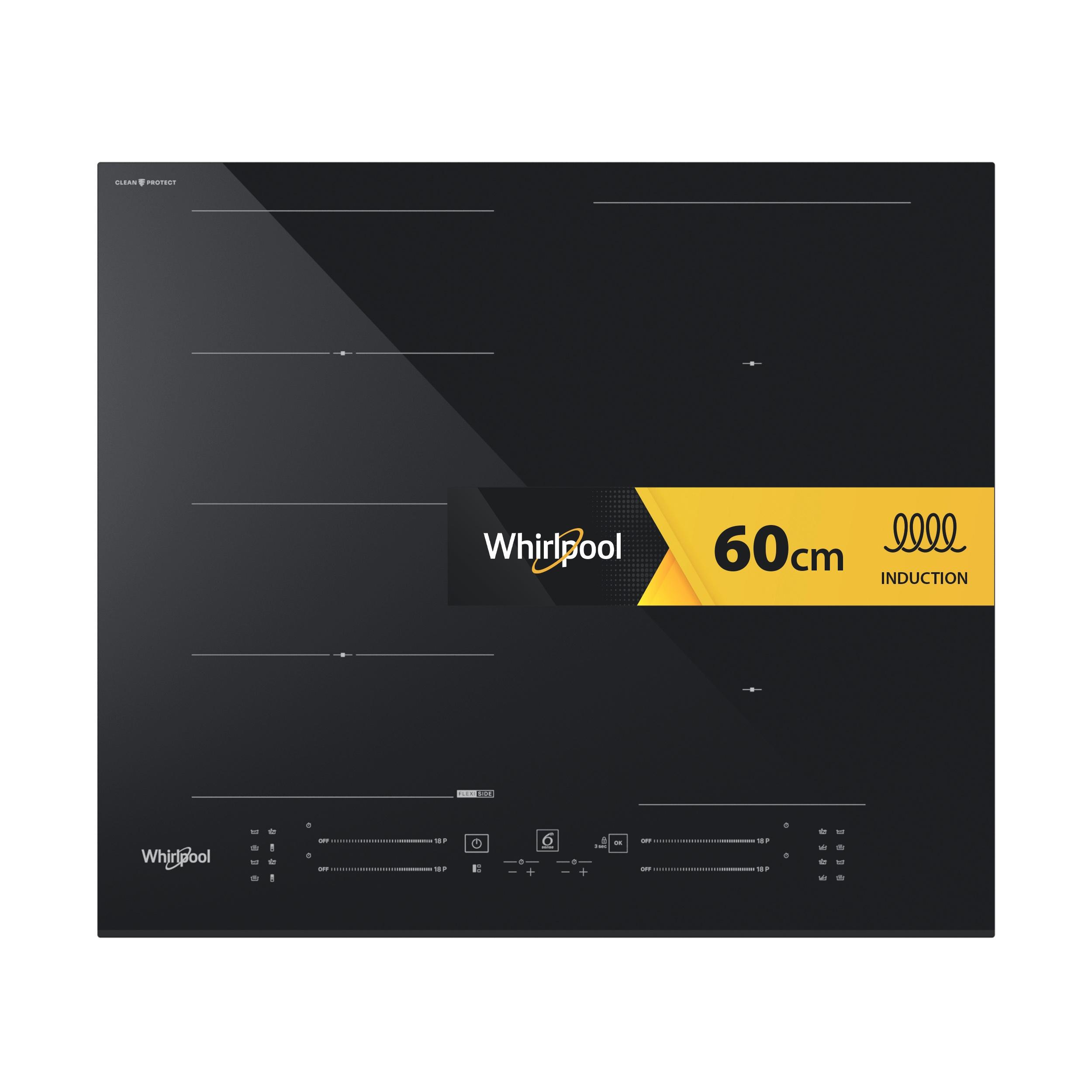 Whirlpool Encimera WF S5060 CPBF Negro Induction vitroceramic Frontal