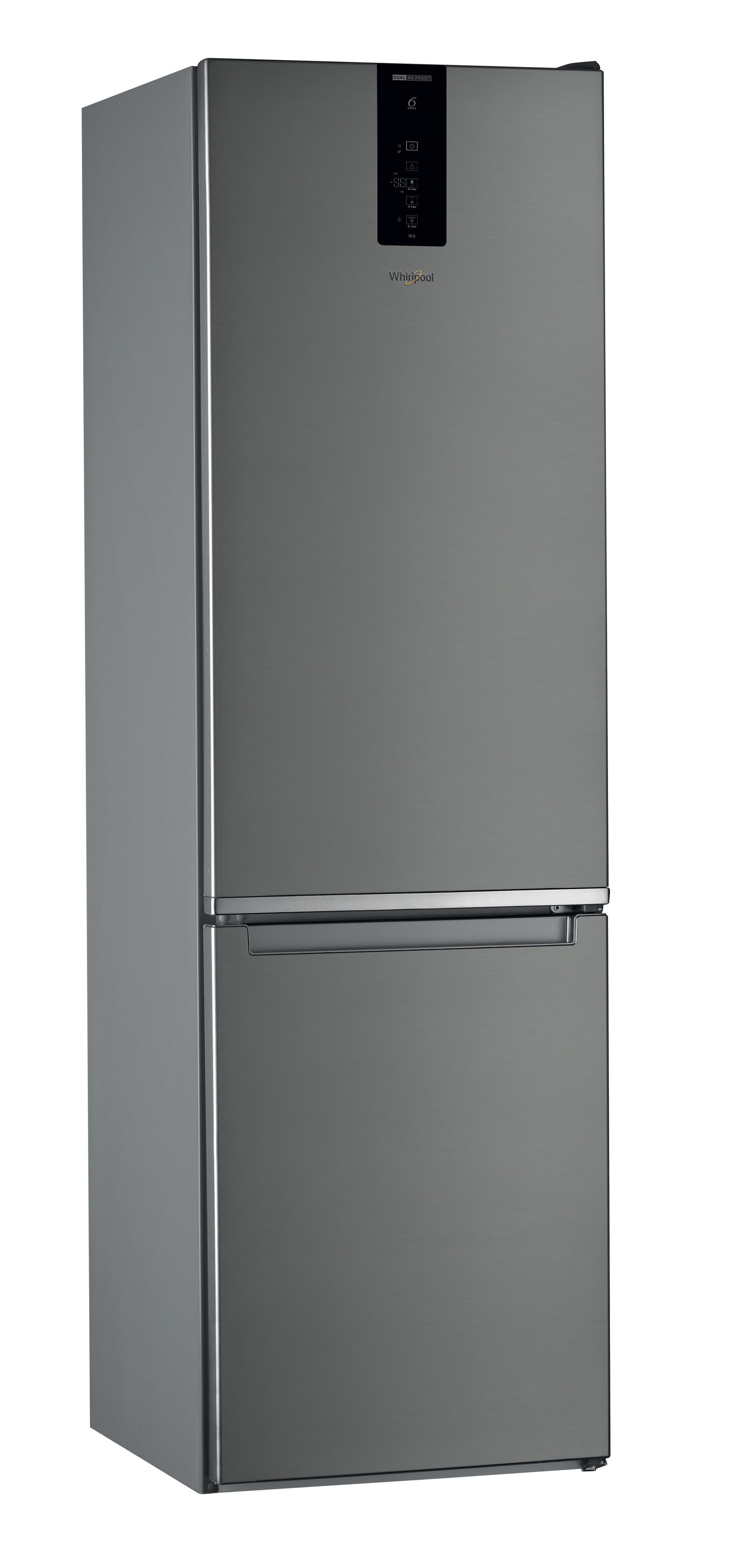 Whirlpool Hűtő/fagyasztó kombináció Szabadonálló W9 931D IX Inox 2 doors Perspective