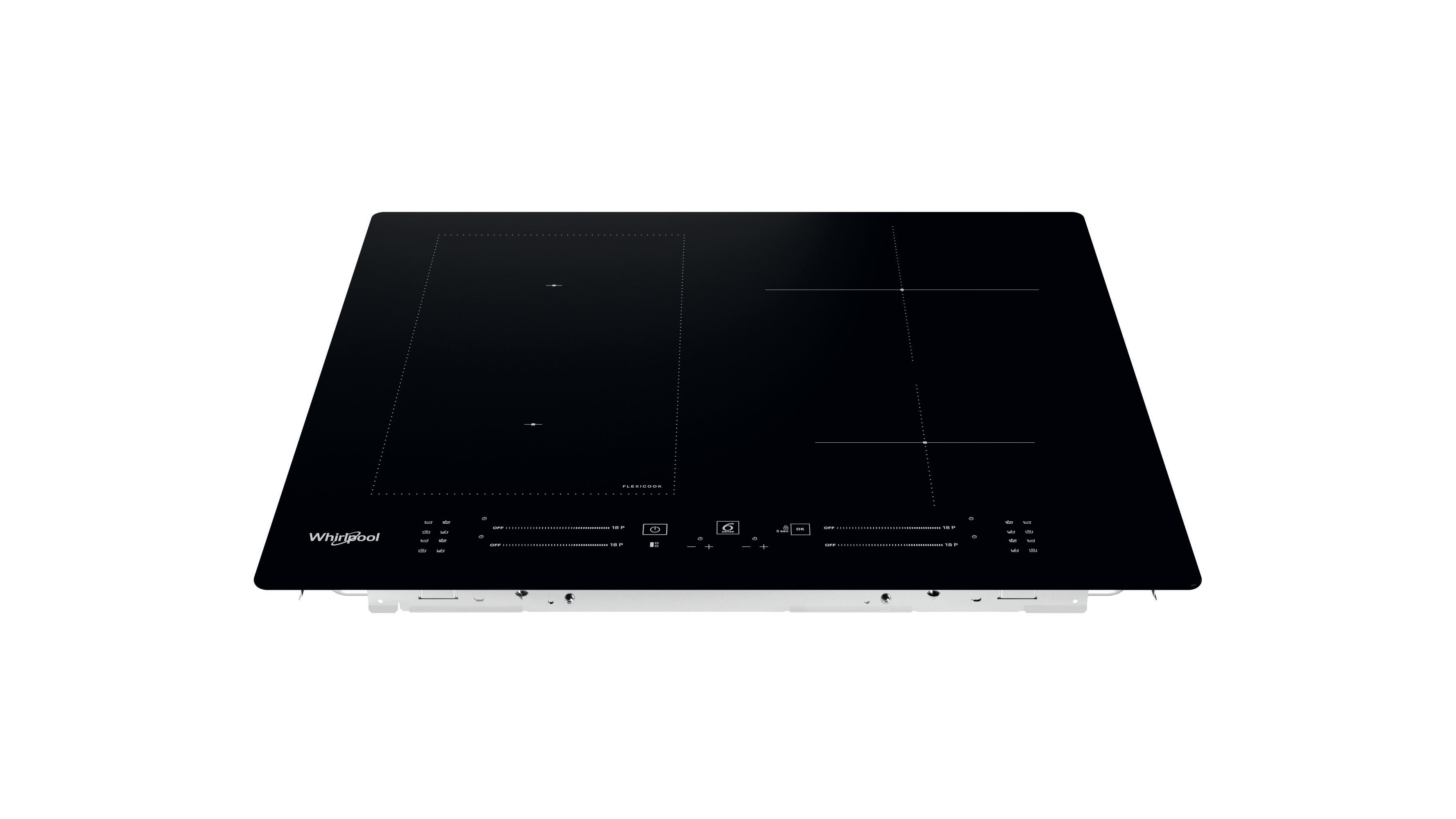 Whirlpool Table de cuisson WL S7960 NE Noir Induction vitroceramic Frontal top down