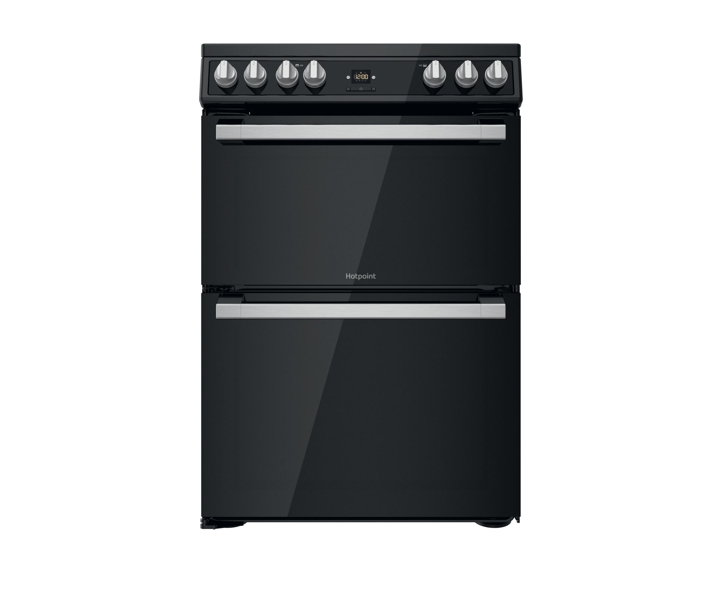 Hotpoint Electric Double Cooker with Ceramic Hob - Black - A Rated - HDT67V9H2CB/UK