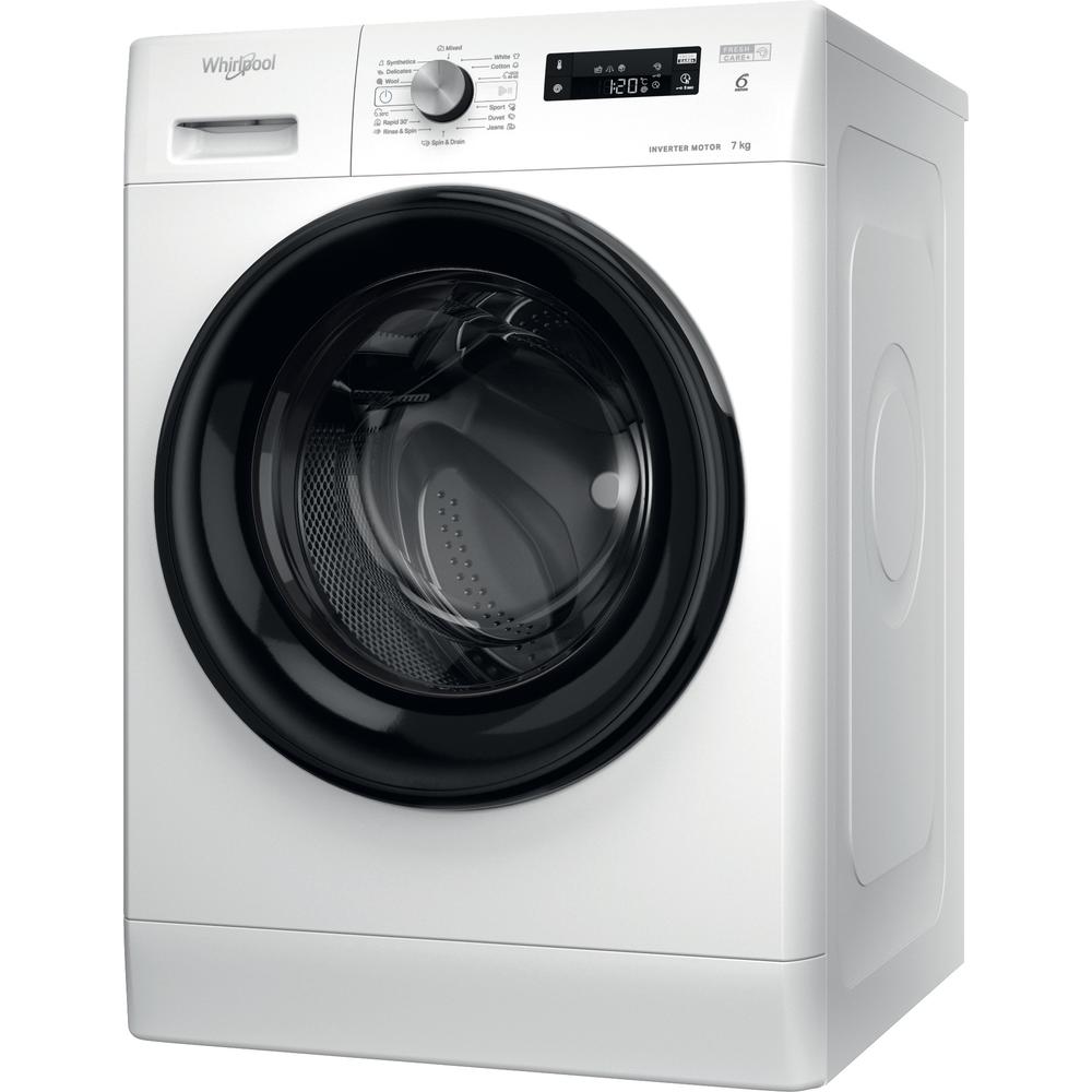 Whirlpool Washing machine Samostojni FFS 7238 B EE Bela Front loader D Perspective