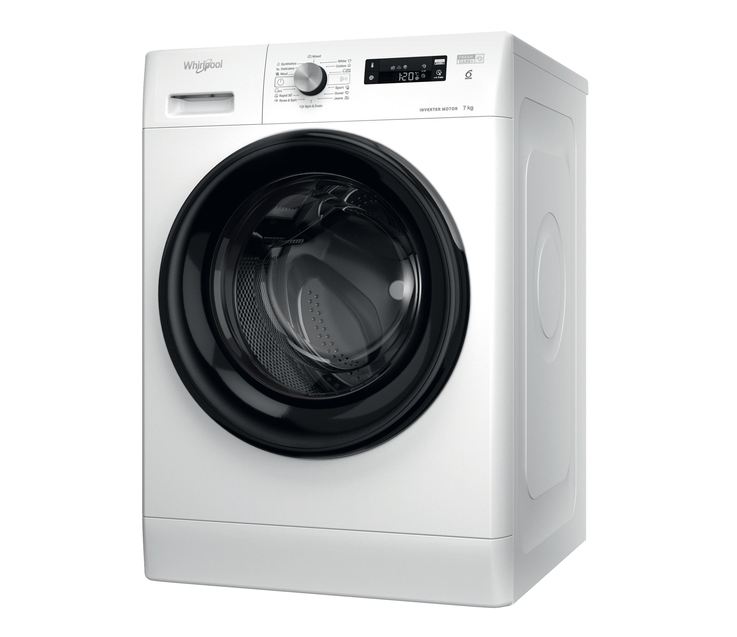 Whirlpool Maşină de spălat rufe Independent FFS 7259 B EE Alb Încărcare frontală B Perspective