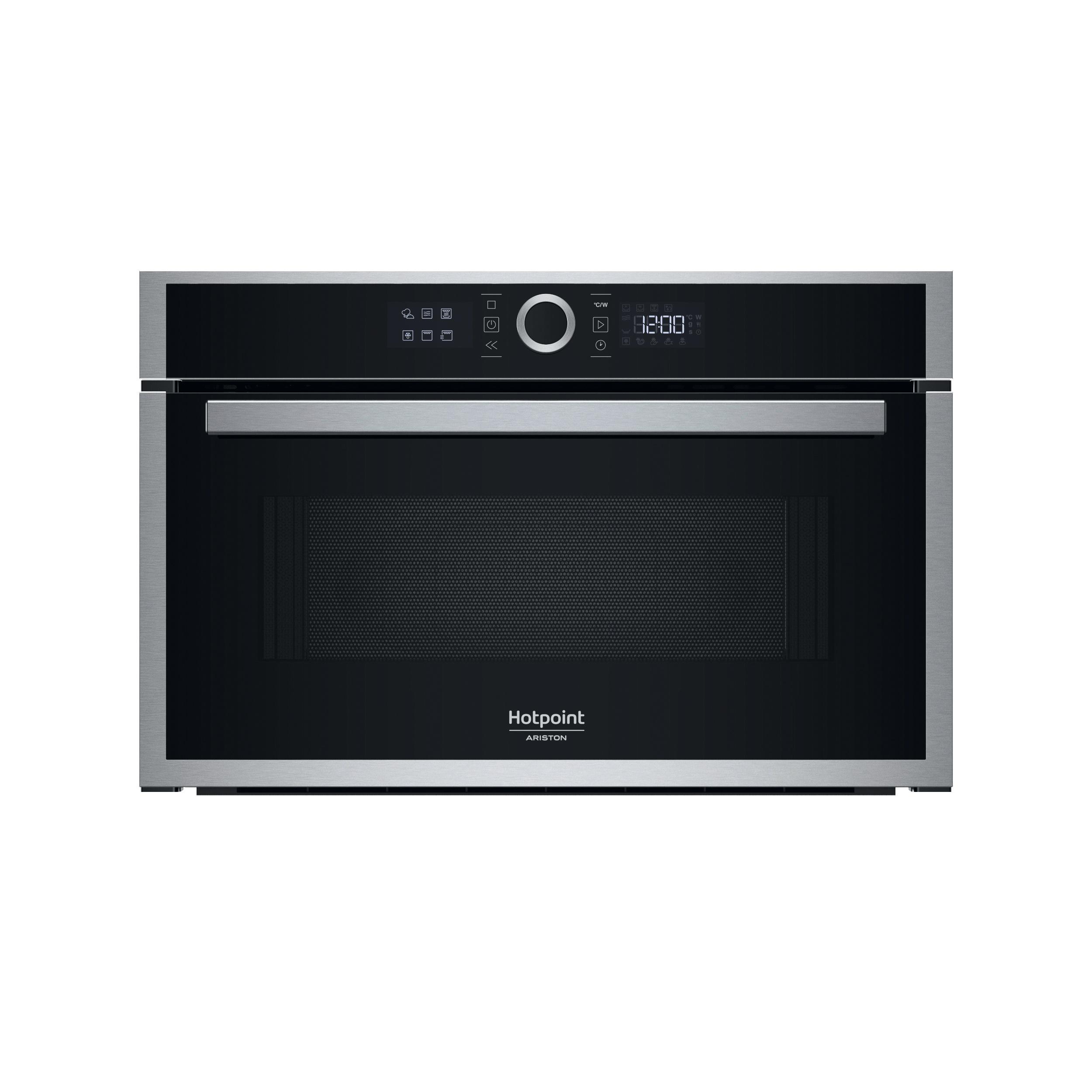 Hotpoint_Ariston Micro-ondas Encastre HAMD44MX Inox Eletrónico 31 MO + Função Grill 1000 Frontal