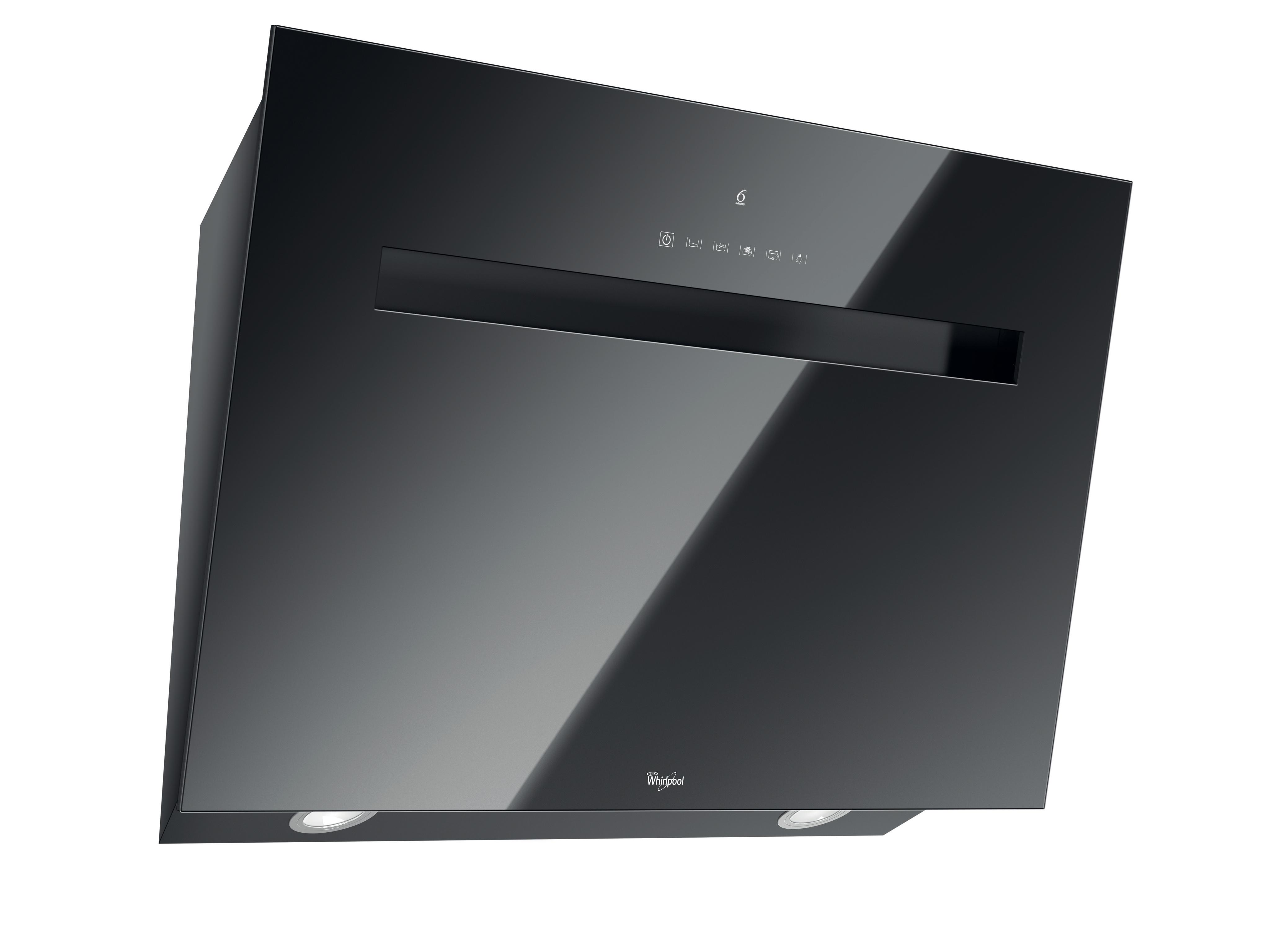 Whirlpool Hood Built-in AKR 808 UK BK Black Wall-mounted Electronic Perspective