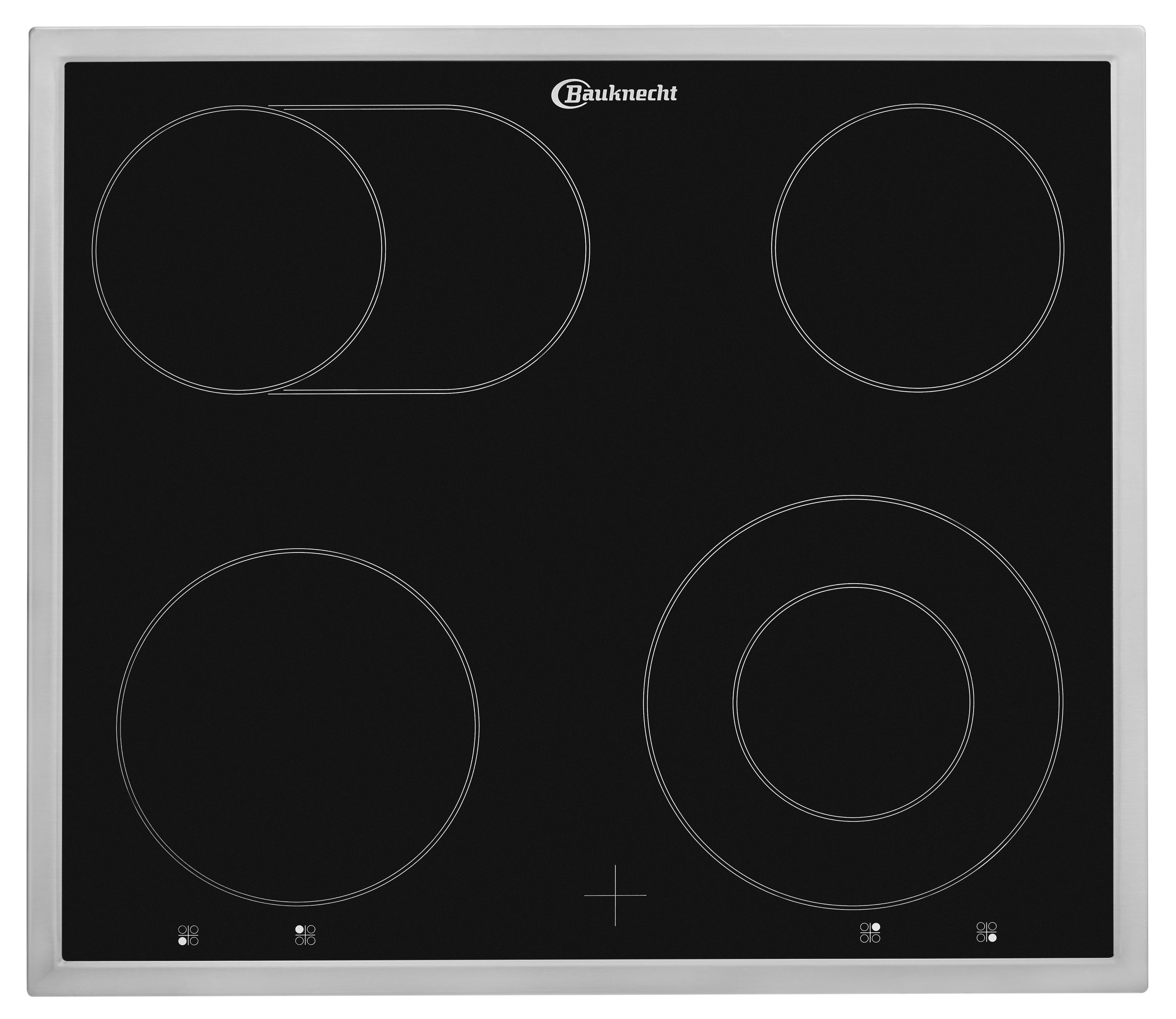 Bauknecht Kochfelder CHR 6642 IN Schwarz Radiant vitroceramic Frontal