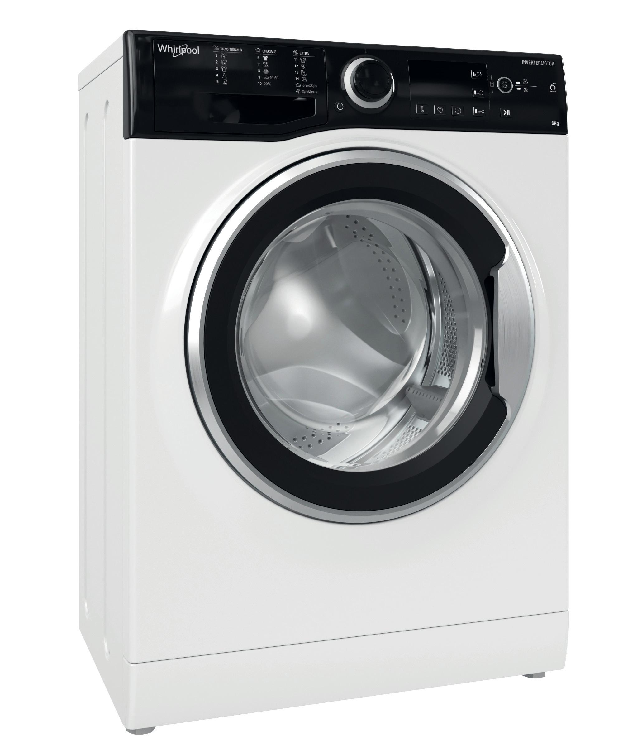 Whirlpool Πλυντήριο ρούχων Ελεύθερο WRBSB 6249 S EU Λευκό Front loader C Perspective