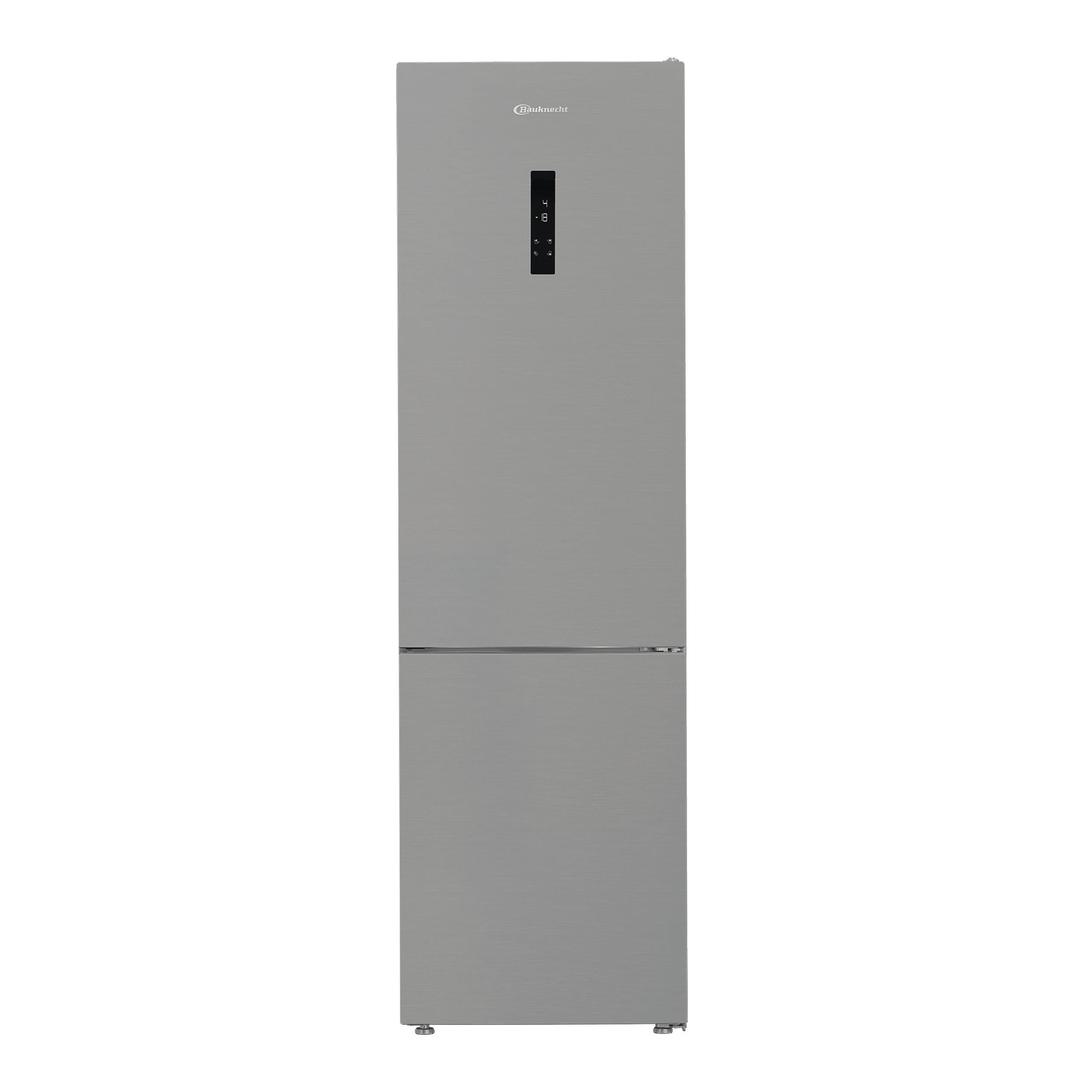 Bauknecht Réfrigérateur combiné Appareil à pose libre BKKG196C Pet Inox 2 portes Frontal