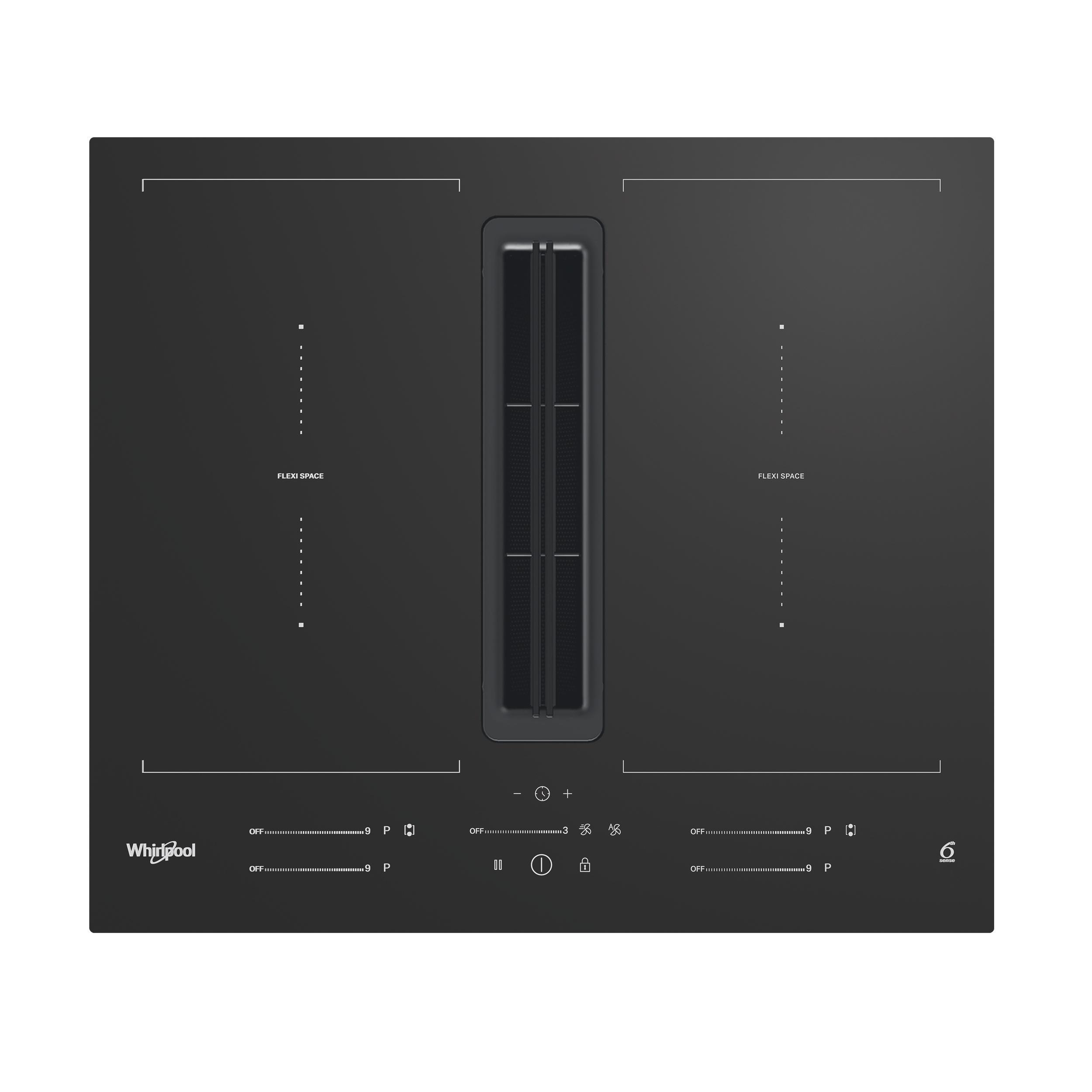 Whirlpool Venting cooktop WVH60FFB01 Preto Frontal