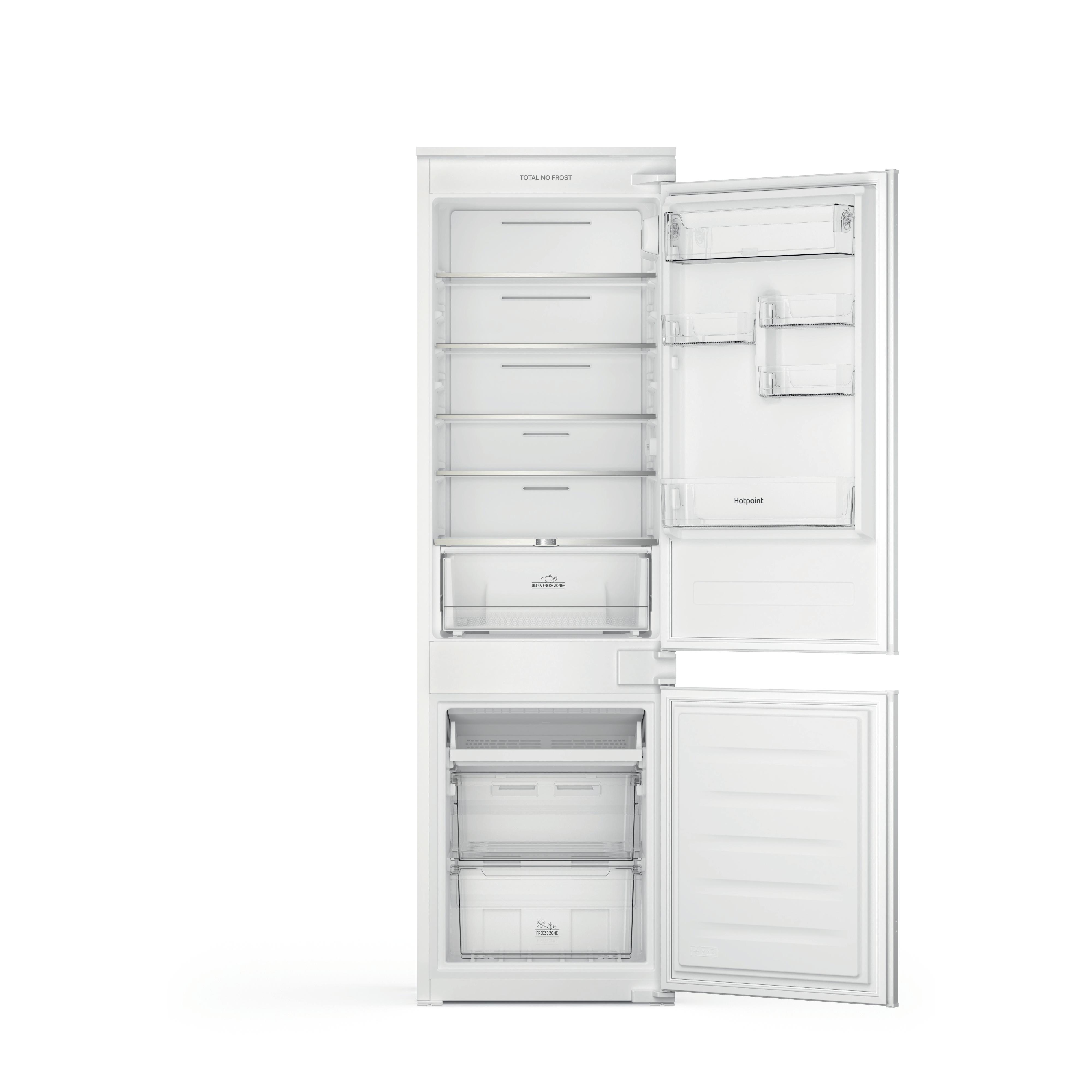 Hotpoint Fridge-Freezer Combination Built-in HTC18 T112 UK White 2 doors Frontal open