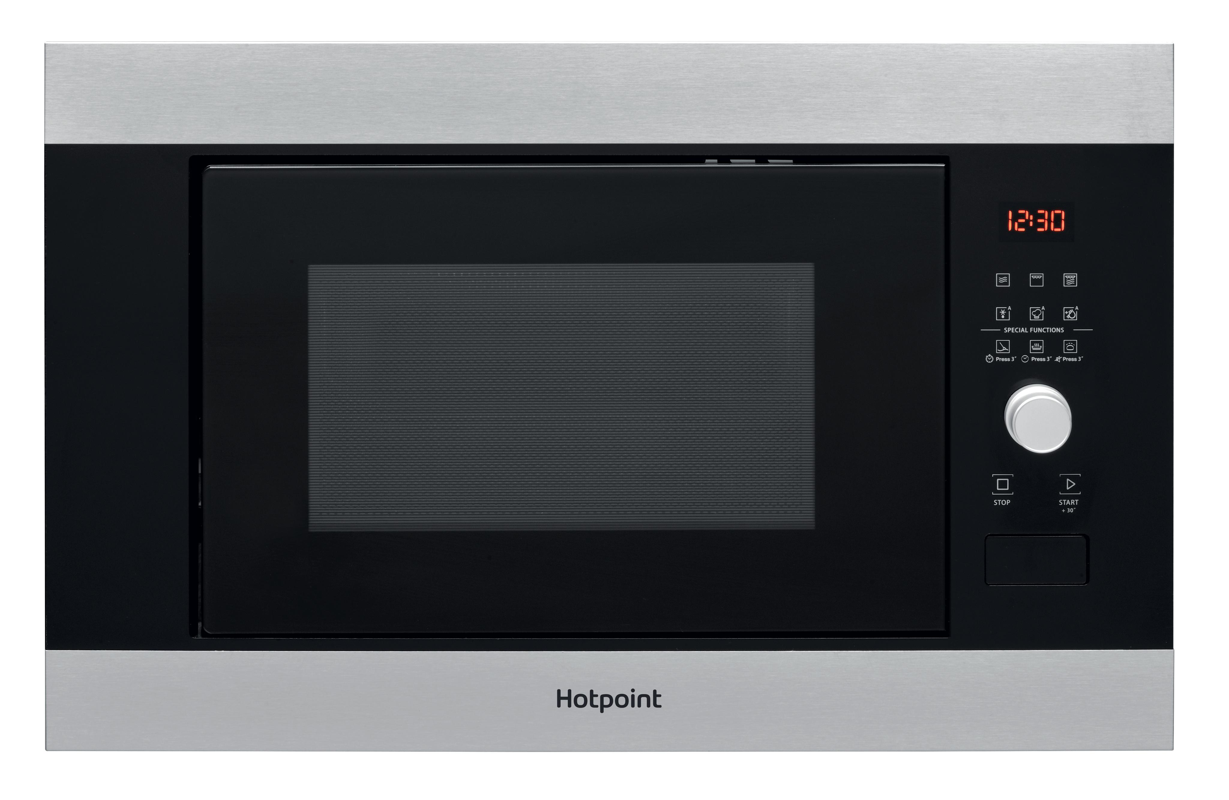 Hotpoint Microwave Built-in MF25G IX H Inox Electronic 25 MW+Grill function 900 Frontal