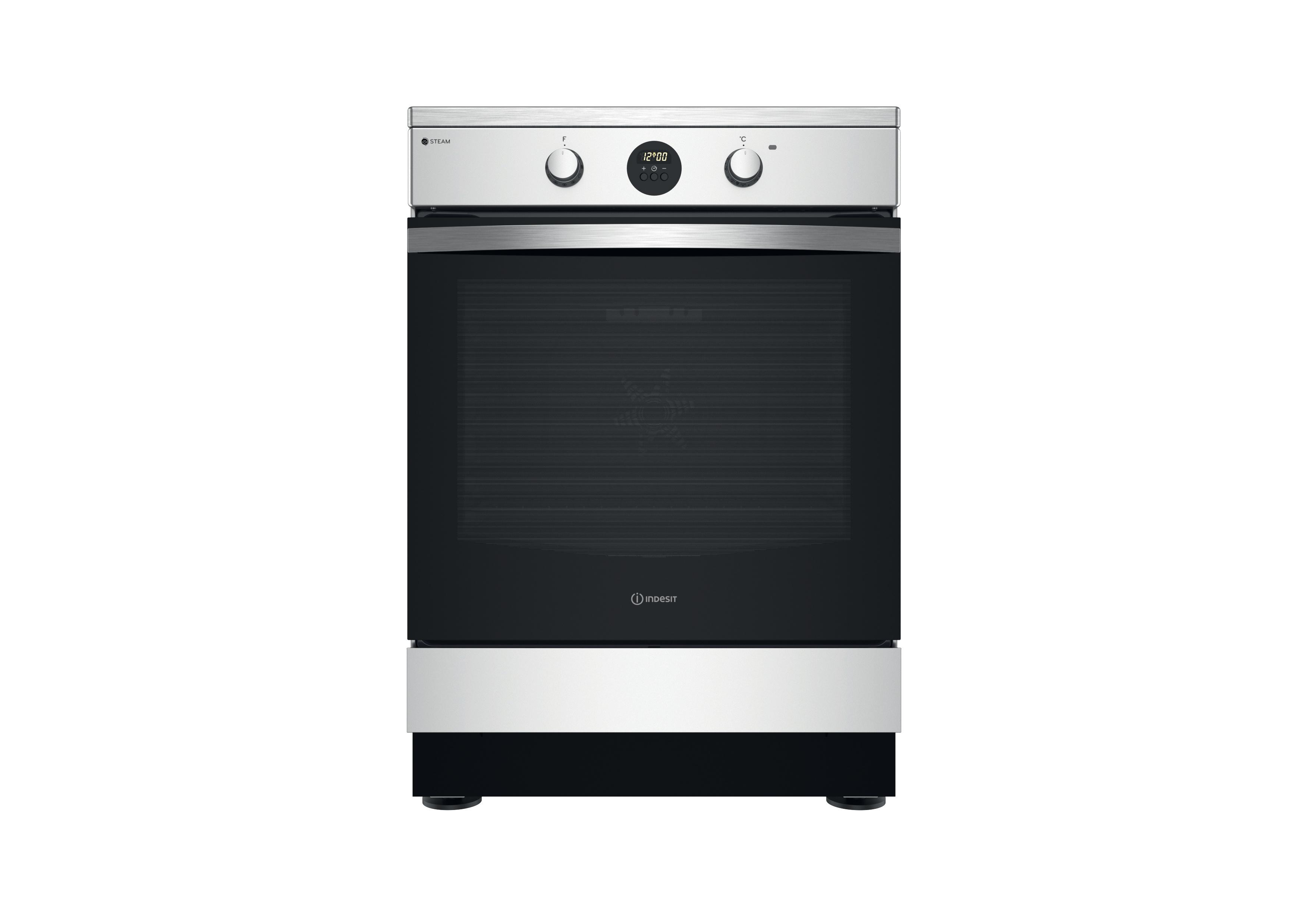 Indesit Standherd IS67IQ8CCX/FR Edelstahloptik Elektro Frontal