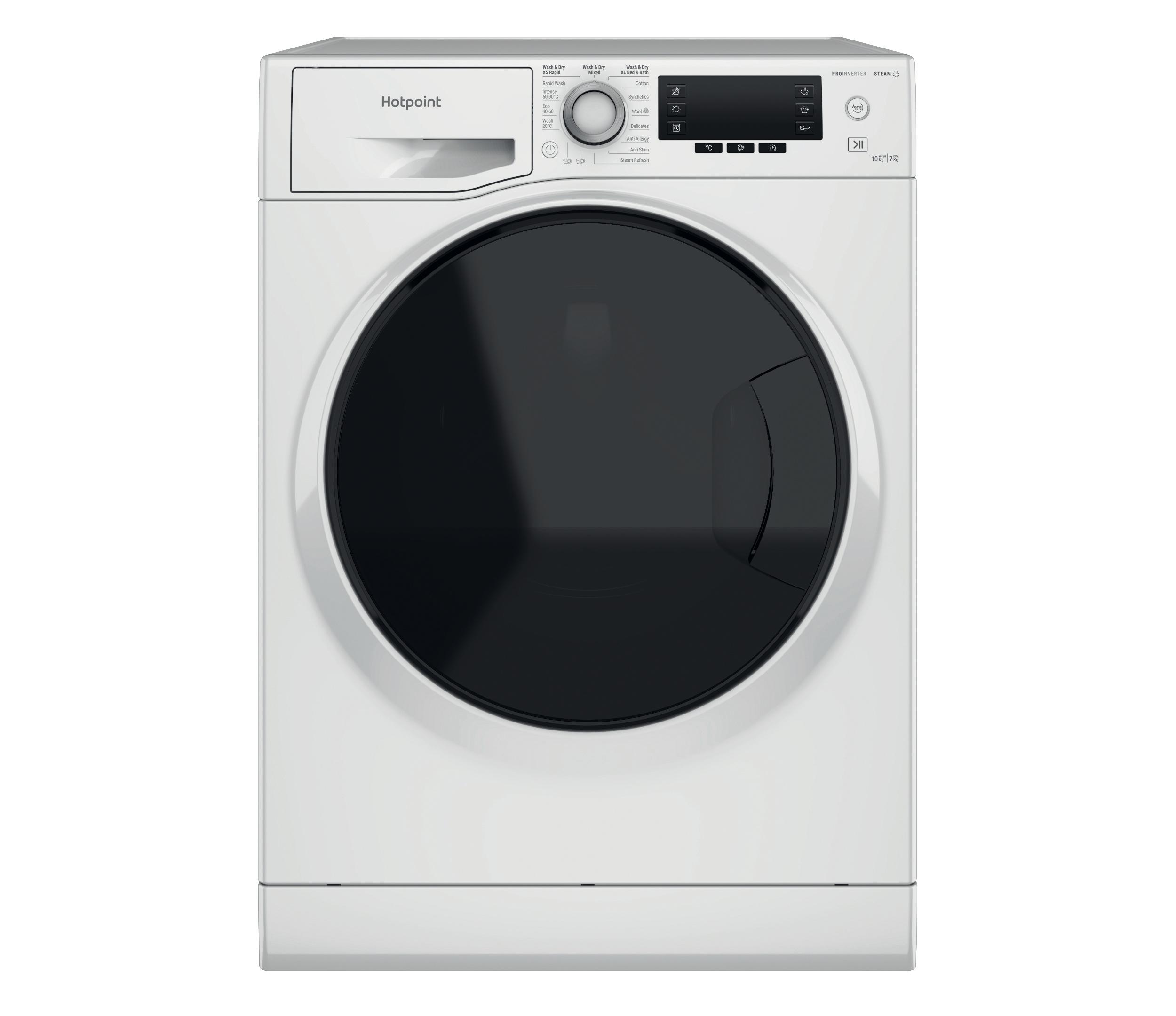 Hotpoint Washer dryer Free-standing NDD 10748 DA UK White Front loader Frontal