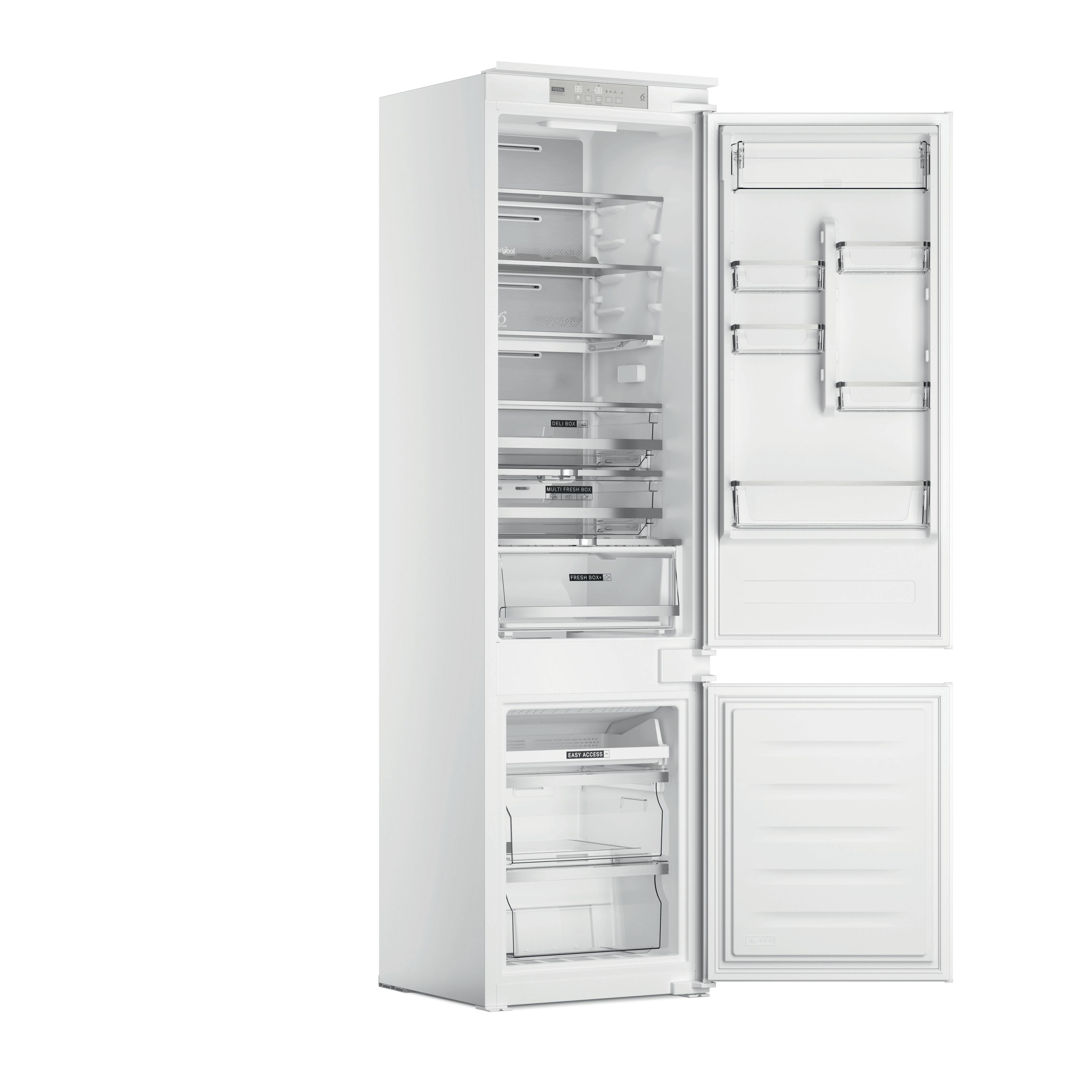 Whirlpool Fridge-Freezer Combination Built-in WHC20 T573 P UK White 2 doors Perspective open