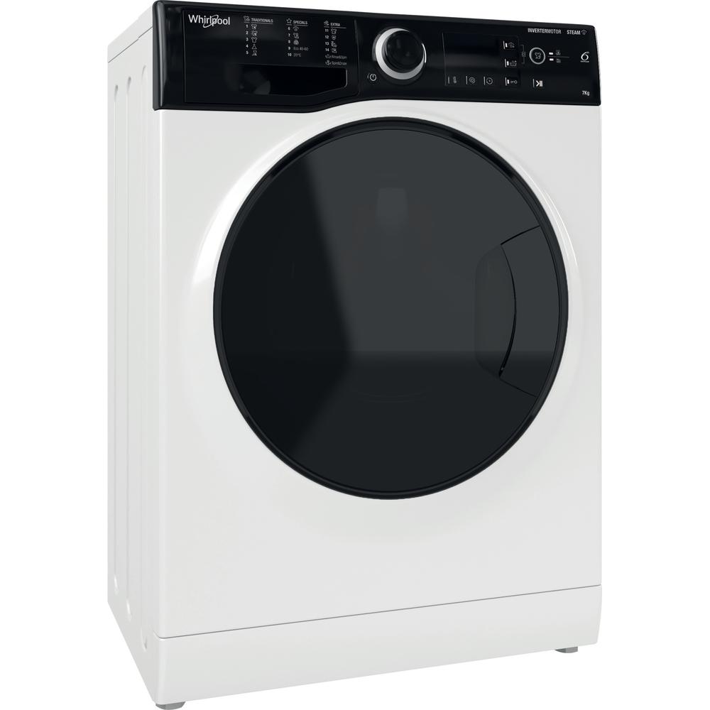 Whirlpool Skalbimo mašina Laisvai pastatoma WRSB 7259 D EU Balta Pakraunama iš priekio B Perspective