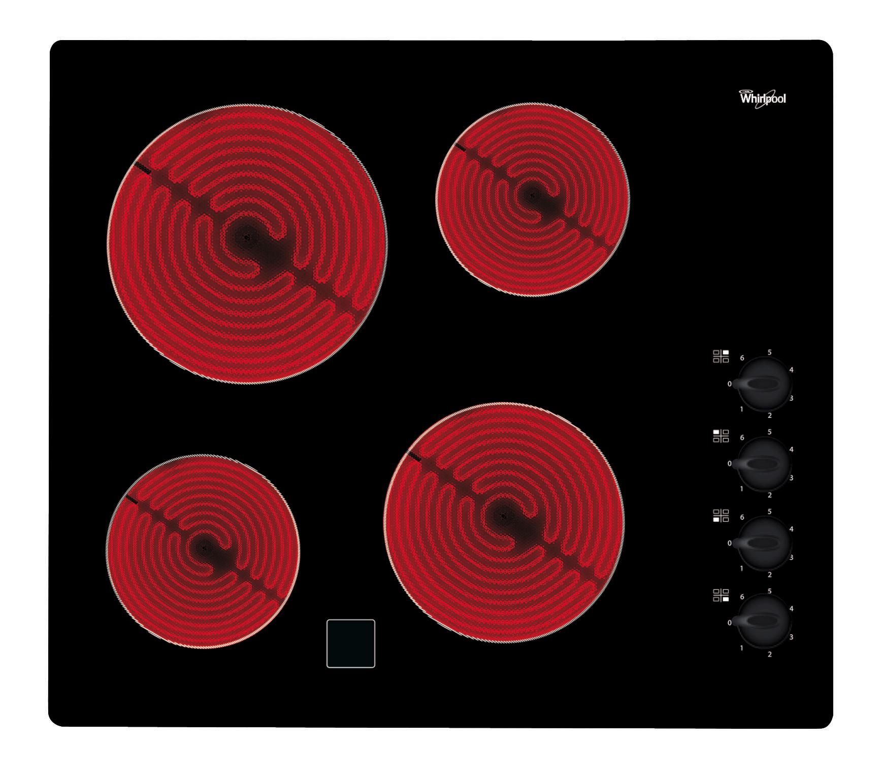 Whirlpool Ploča za kuhanje AKM 9010/NE Crna Radiant vitroceramic Frontal
