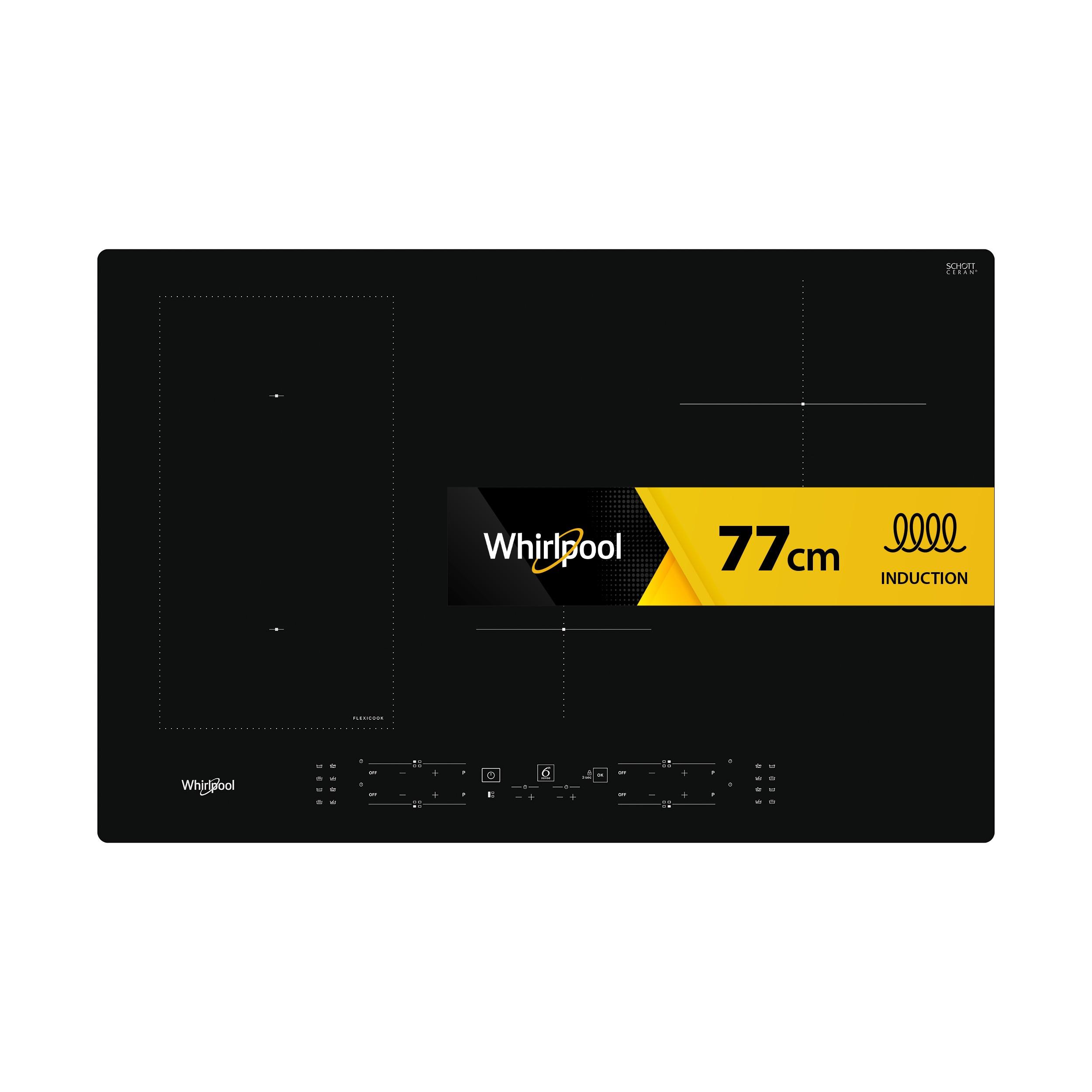 Whirlpool Kookplaat WL B2977 NE Zwart Induction vitroceramic Frontal