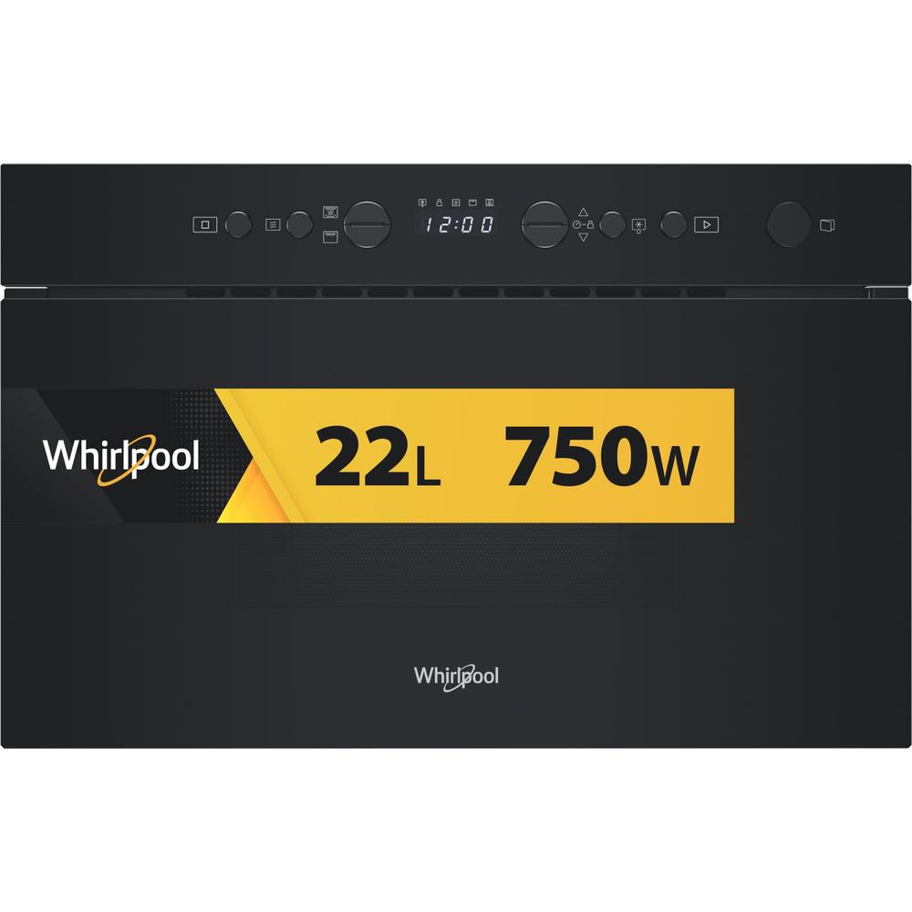 Whirlpool Mikrotalasna Ugradni WMN14BB Crna Elektronska 22 MW+ Grill funkcija 750 Frontal