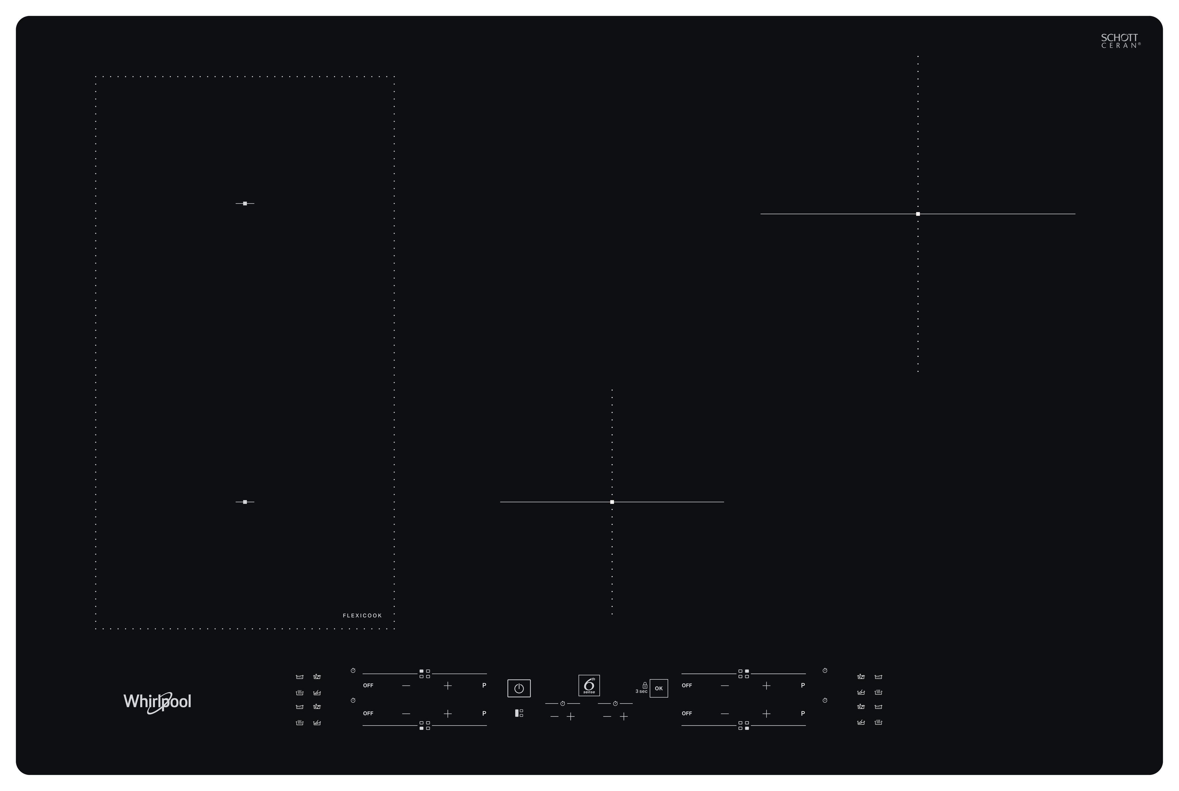 Whirlpool Table de cuisson WL B2977 NE Noir Induction vitroceramic Frontal