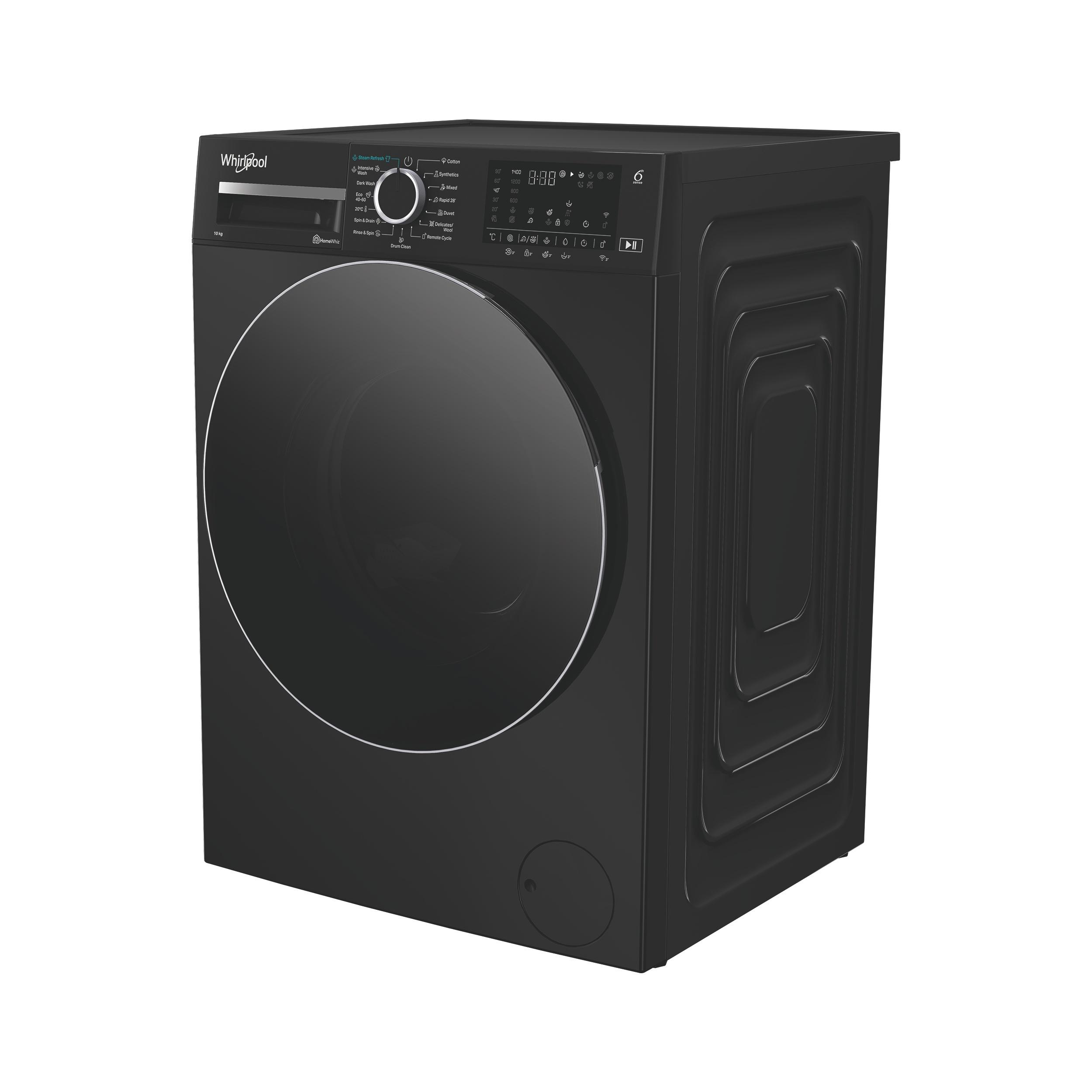 Whirlpool Maşină de spălat rufe Independent WAM 09BBC EE Negru Încărcare frontală A Perspective