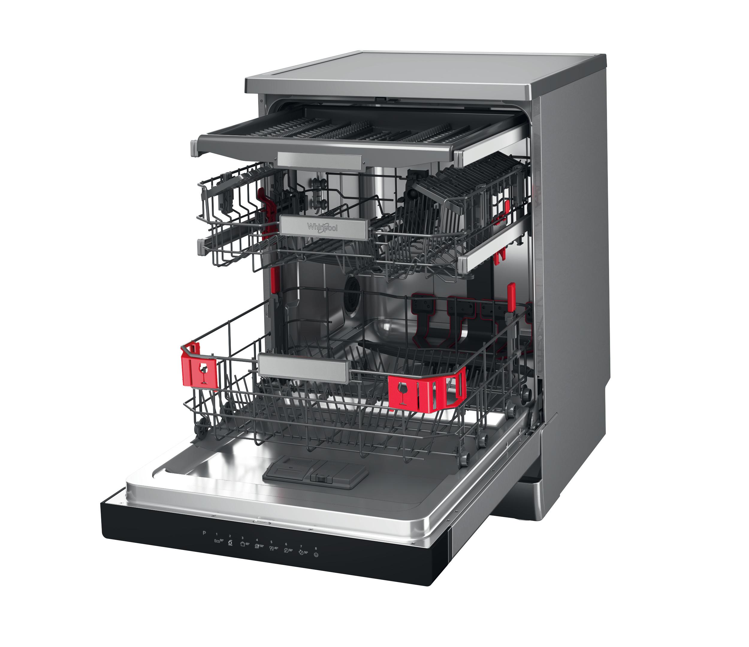 Whirlpool Vaatwasser Vrijstaand WH6FA14BN7A0X Vrijstaand A Perspective