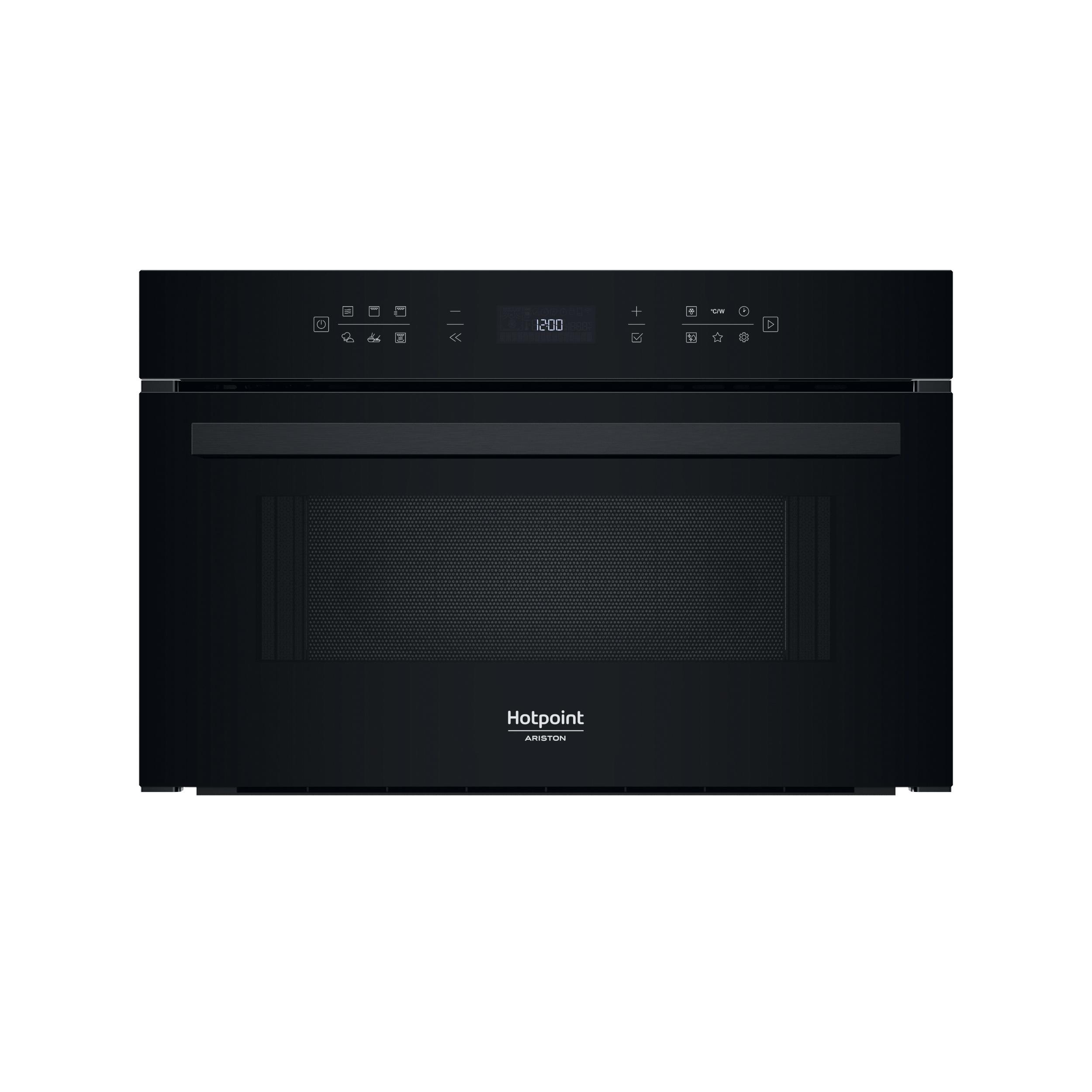 Hotpoint_Ariston Micro-ondas Encastre HAMD74TB Preto Eletrónico 31 MO + Função Grill 1000 Frontal