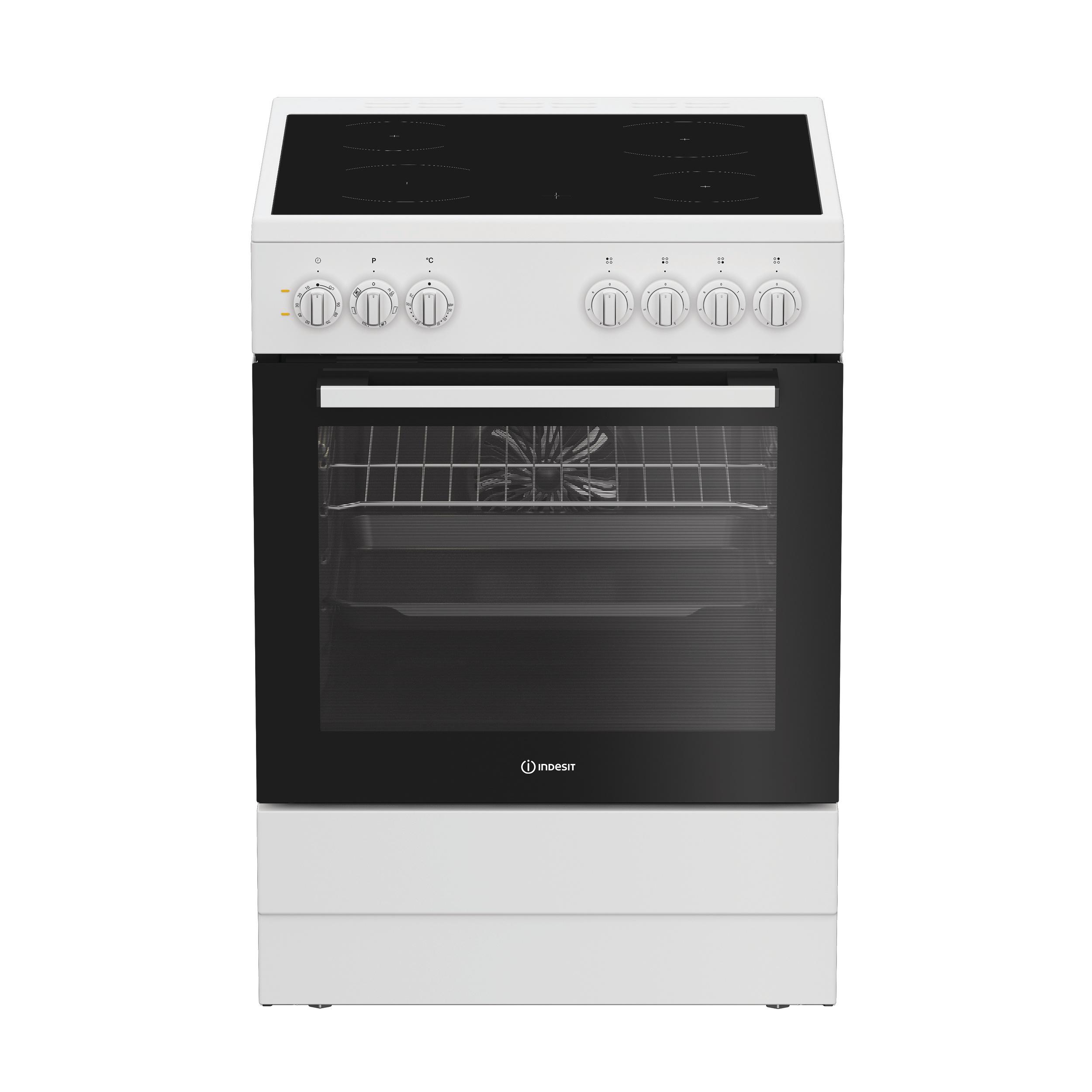 Indesit Κουζίνα I6V5PMW Λευκό Ηλεκτρική Frontal