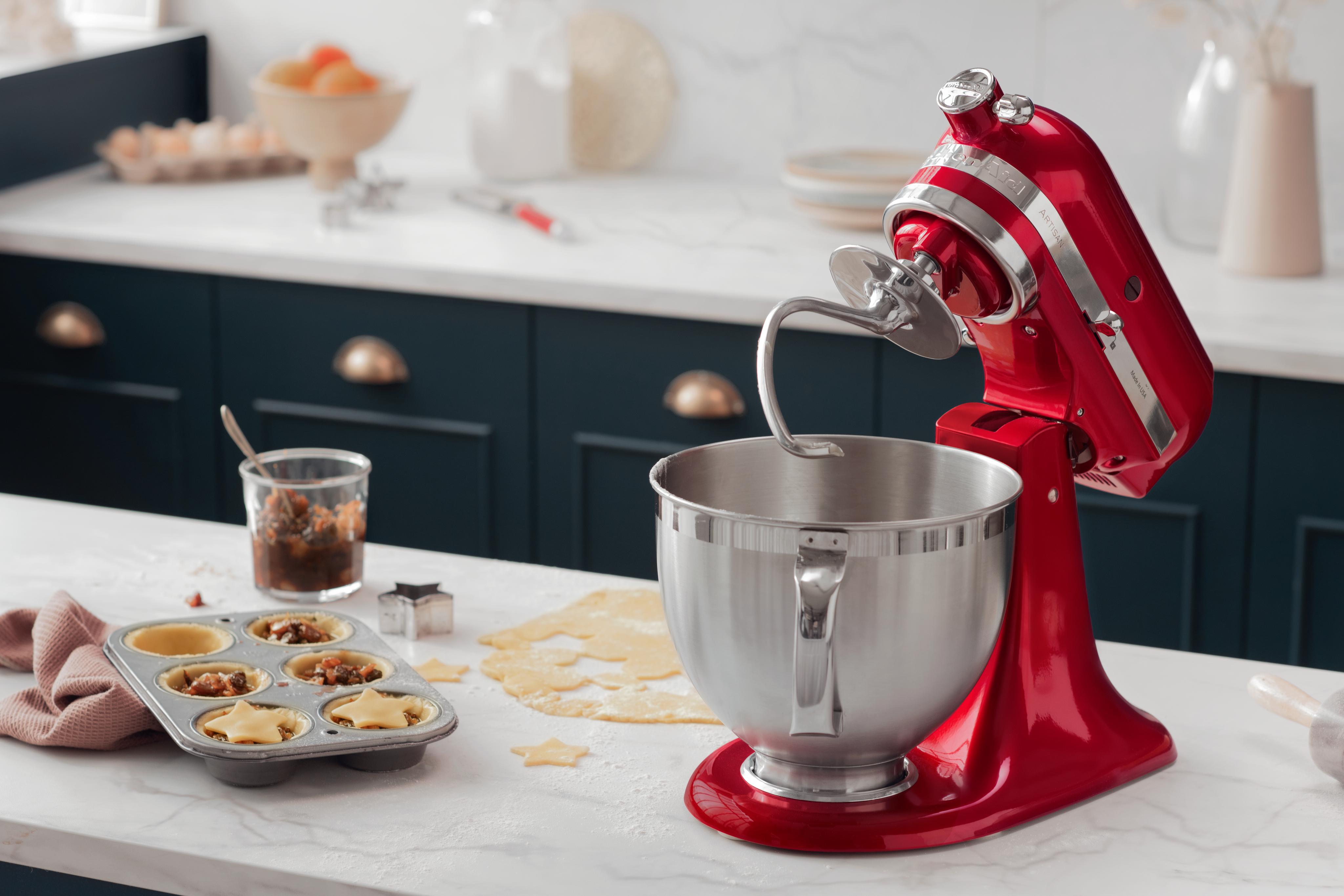 KitchenAid top Artisan 5 Qt Stand Mixer in Red Empire