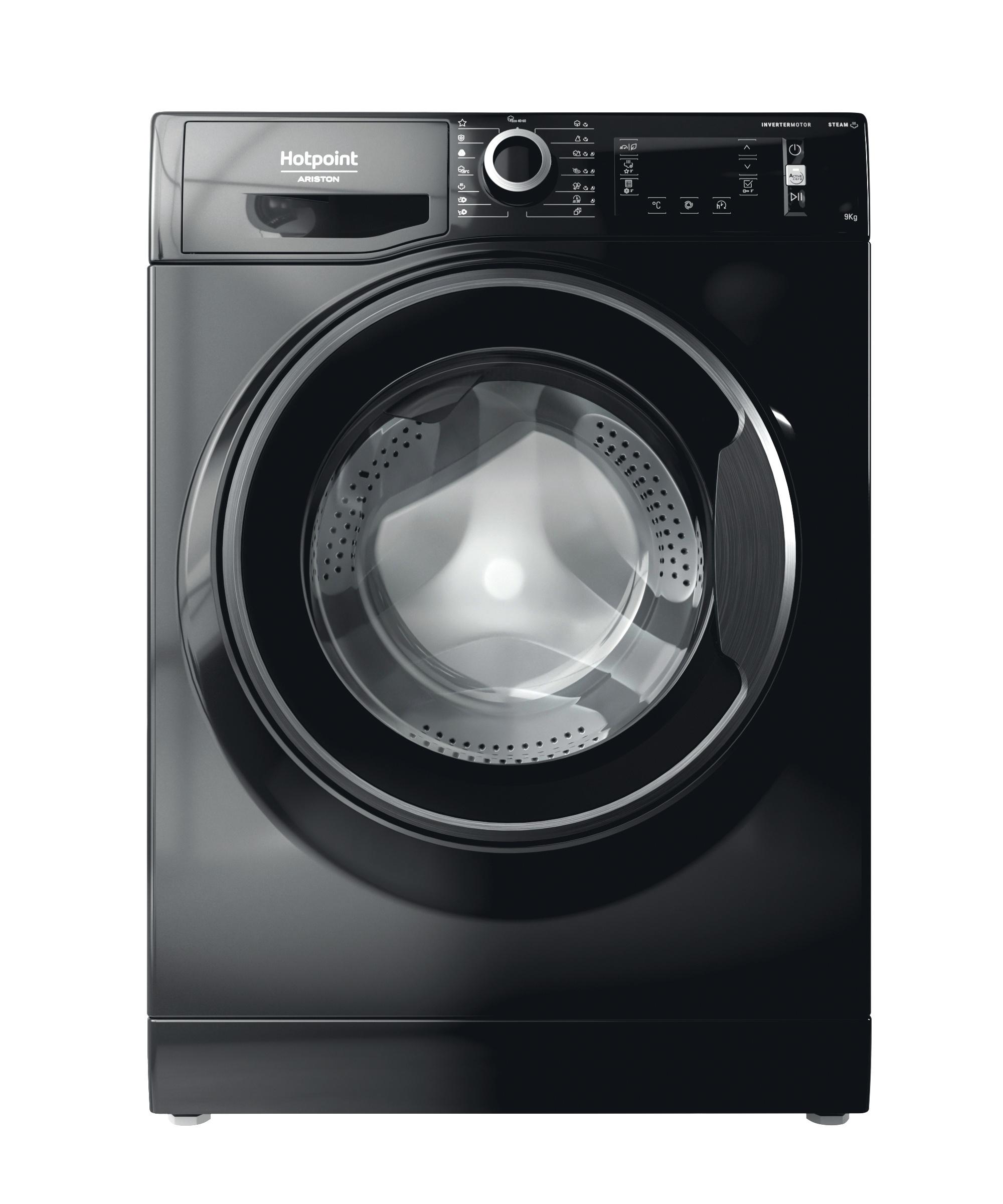 Hotpoint_Ariston Maşină de spălat rufe Neincorporabil NLCD 945 BS A EU N Negru Încărcare frontală B Frontal