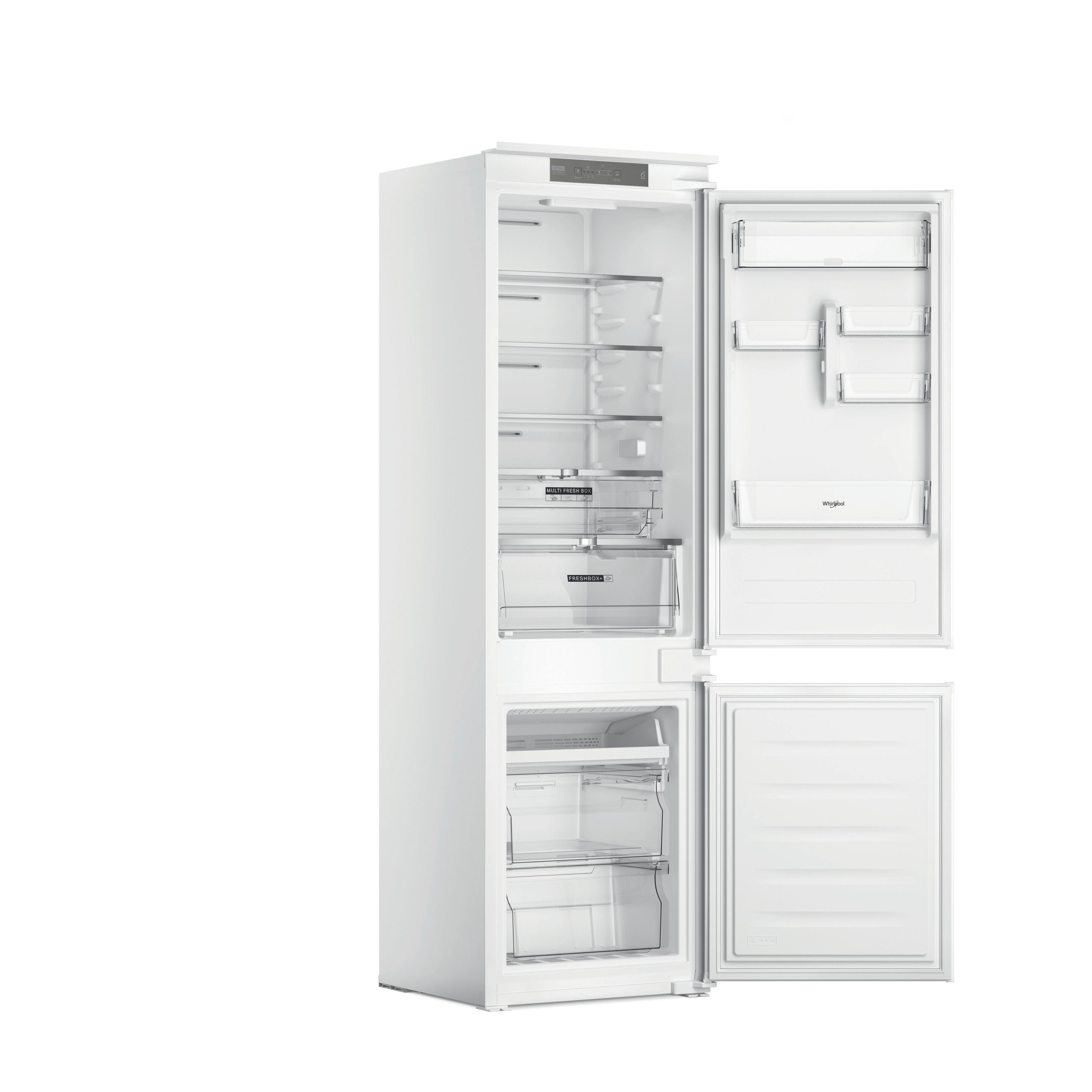 Whirlpool Fridge/freezer combination Built-in WHC18 T322 UK White 2 doors Perspective open