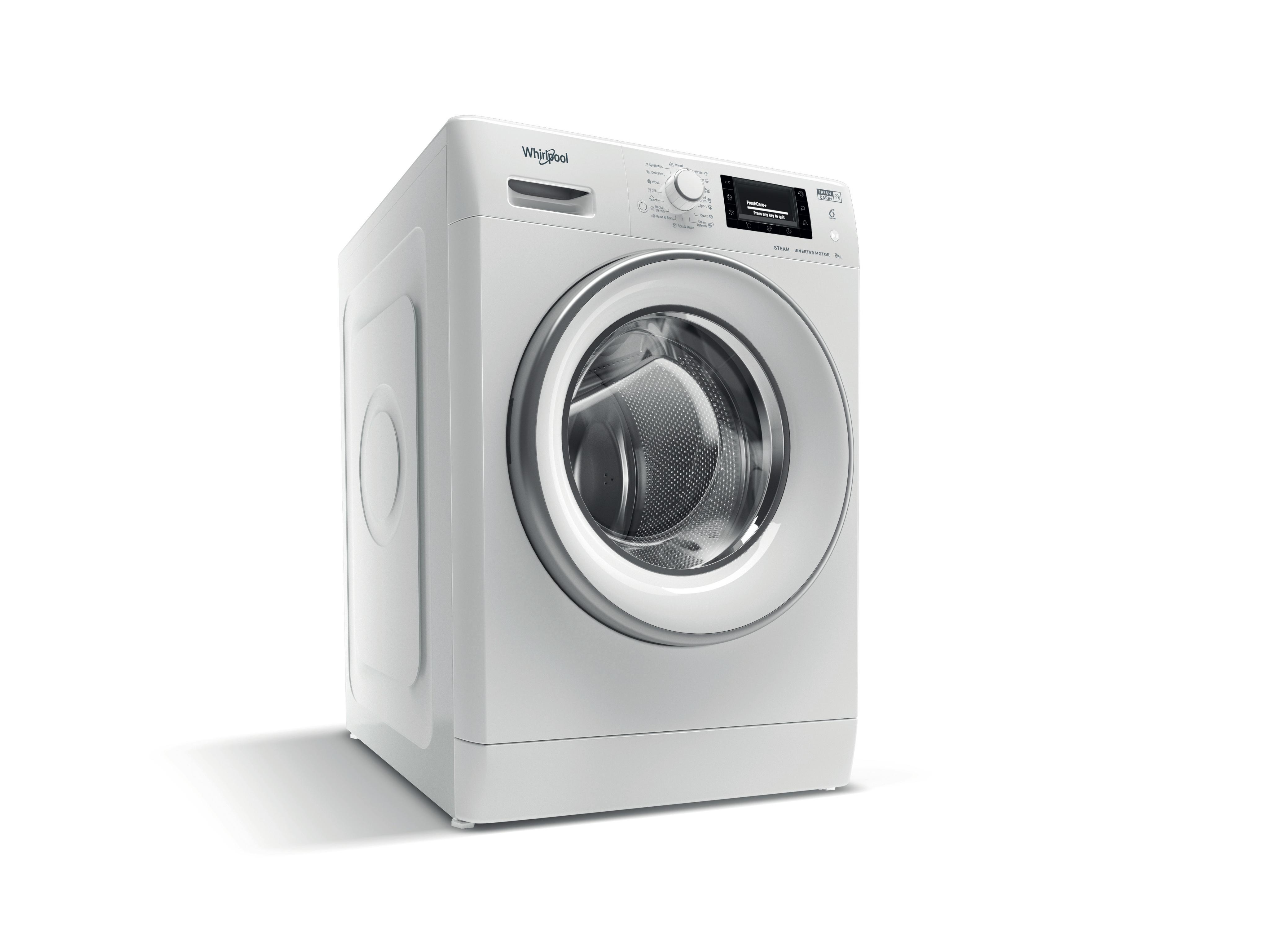 Whirlpool Maşină de spălat rufe Independent FWSD 81283 SV EE N Alb Încărcare frontală D Perspective