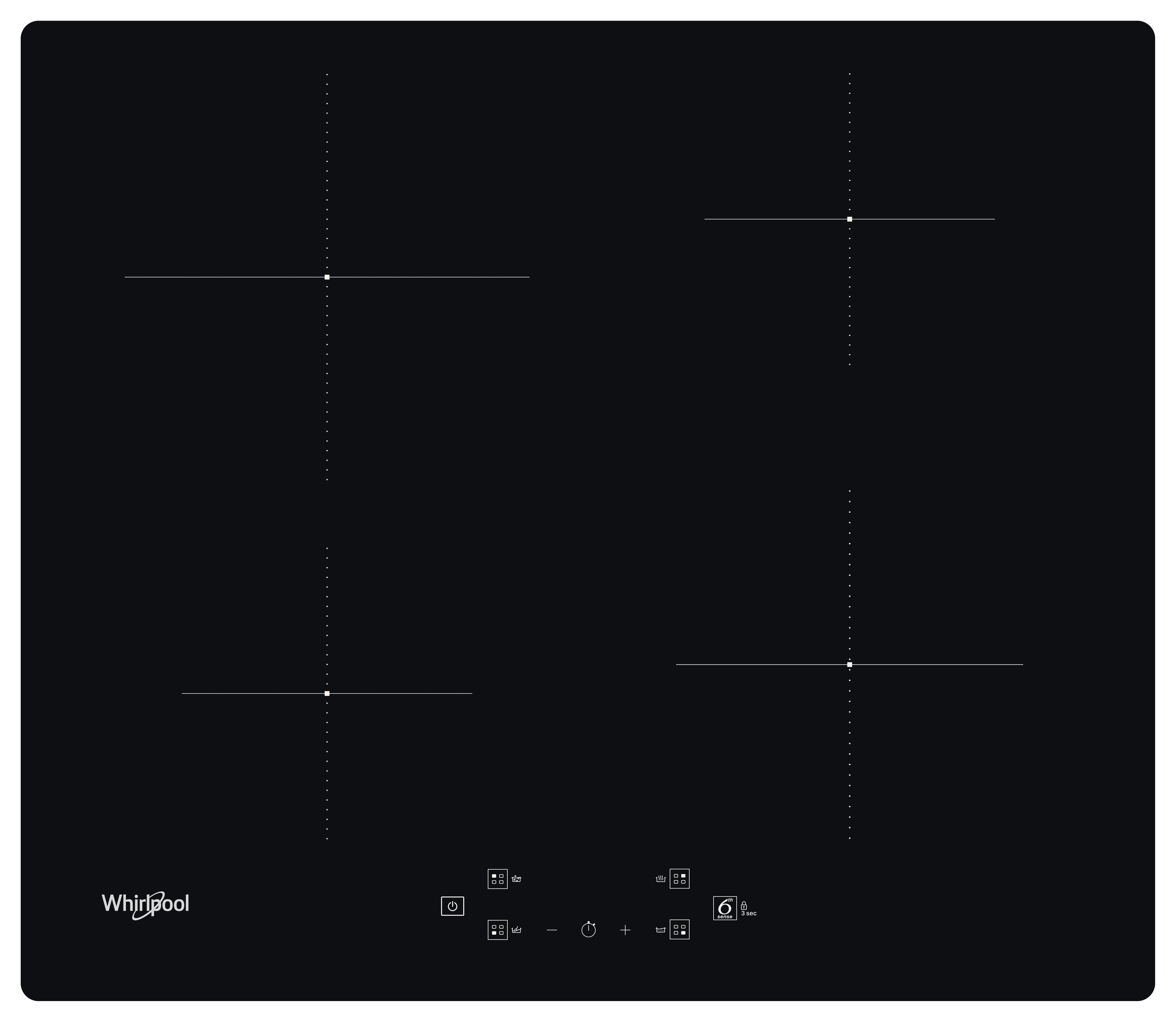 Whirlpool Varná deska WS Q7360 NE Černá Induction vitroceramic Frontal