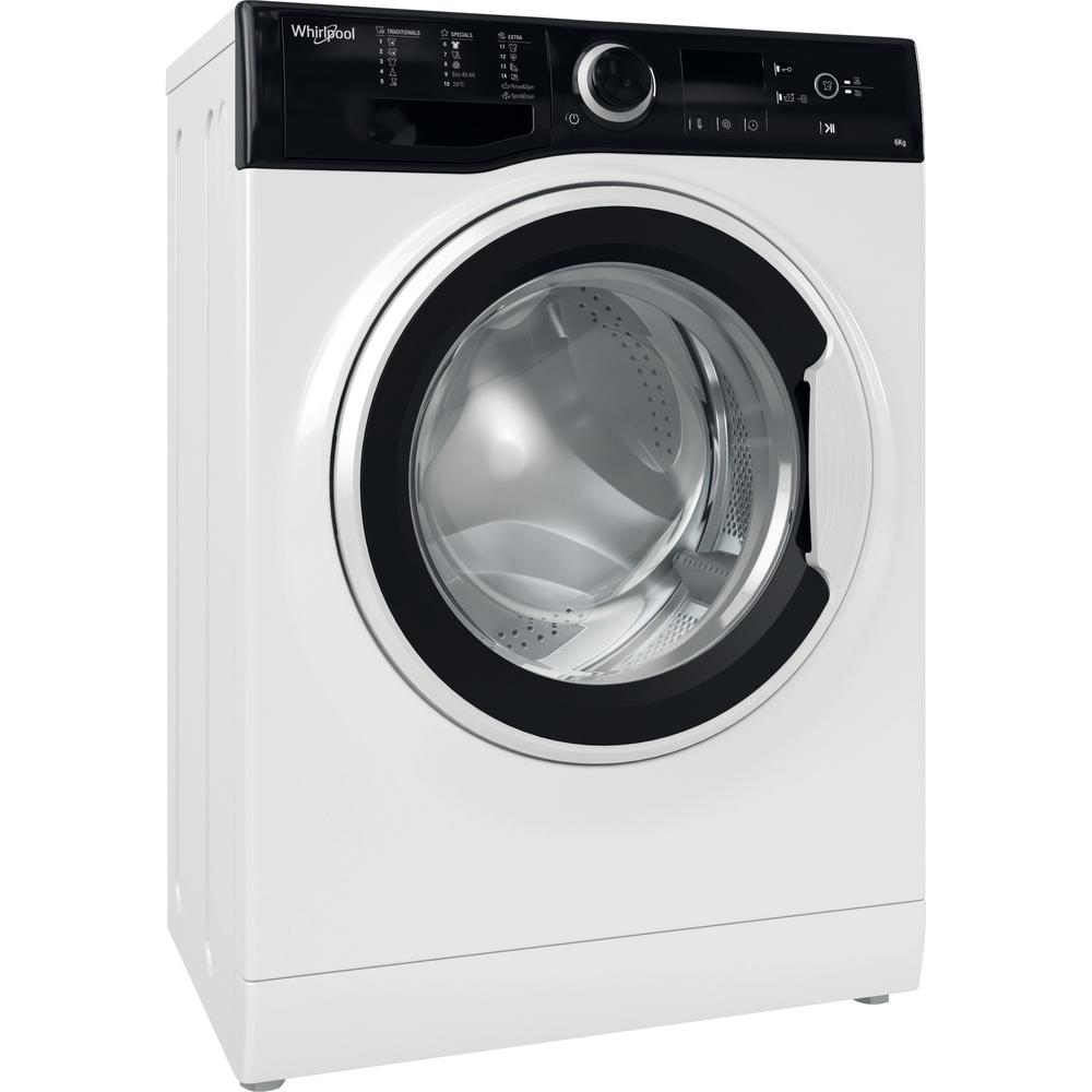 Whirlpool Washing machine Samostojeći WRBSS 6215 B EU Bela Prednje punjenje F Perspective