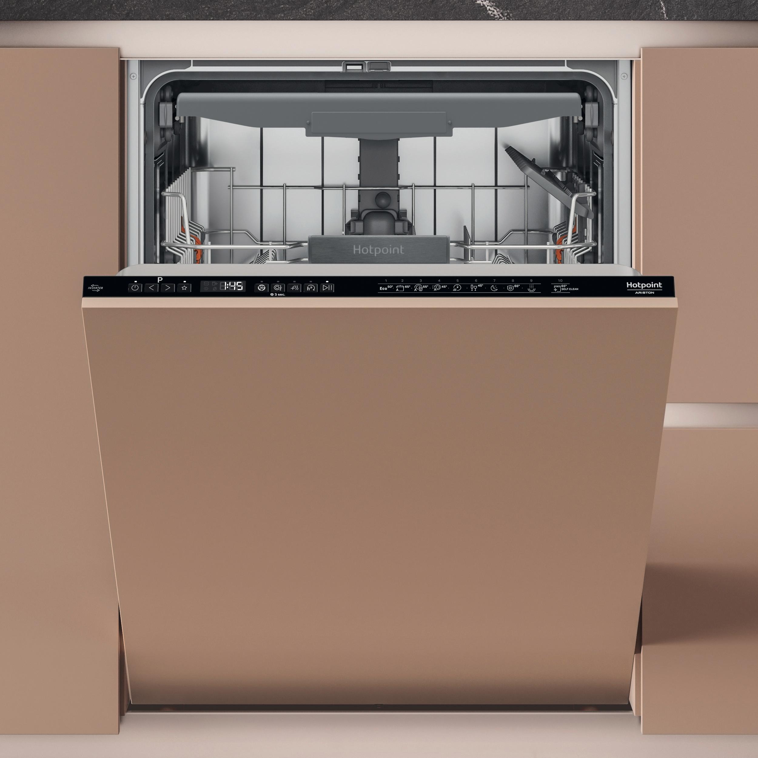 Lave-vaisselle intégrable Hotpoint: Standard 60cm, couleur noire
