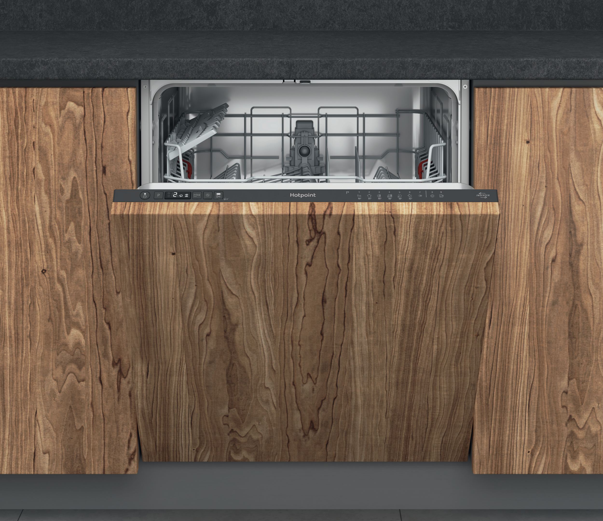 Hotpoint Dishwasher Built-in H2I HD526 B UK Full-integrated E Frontal