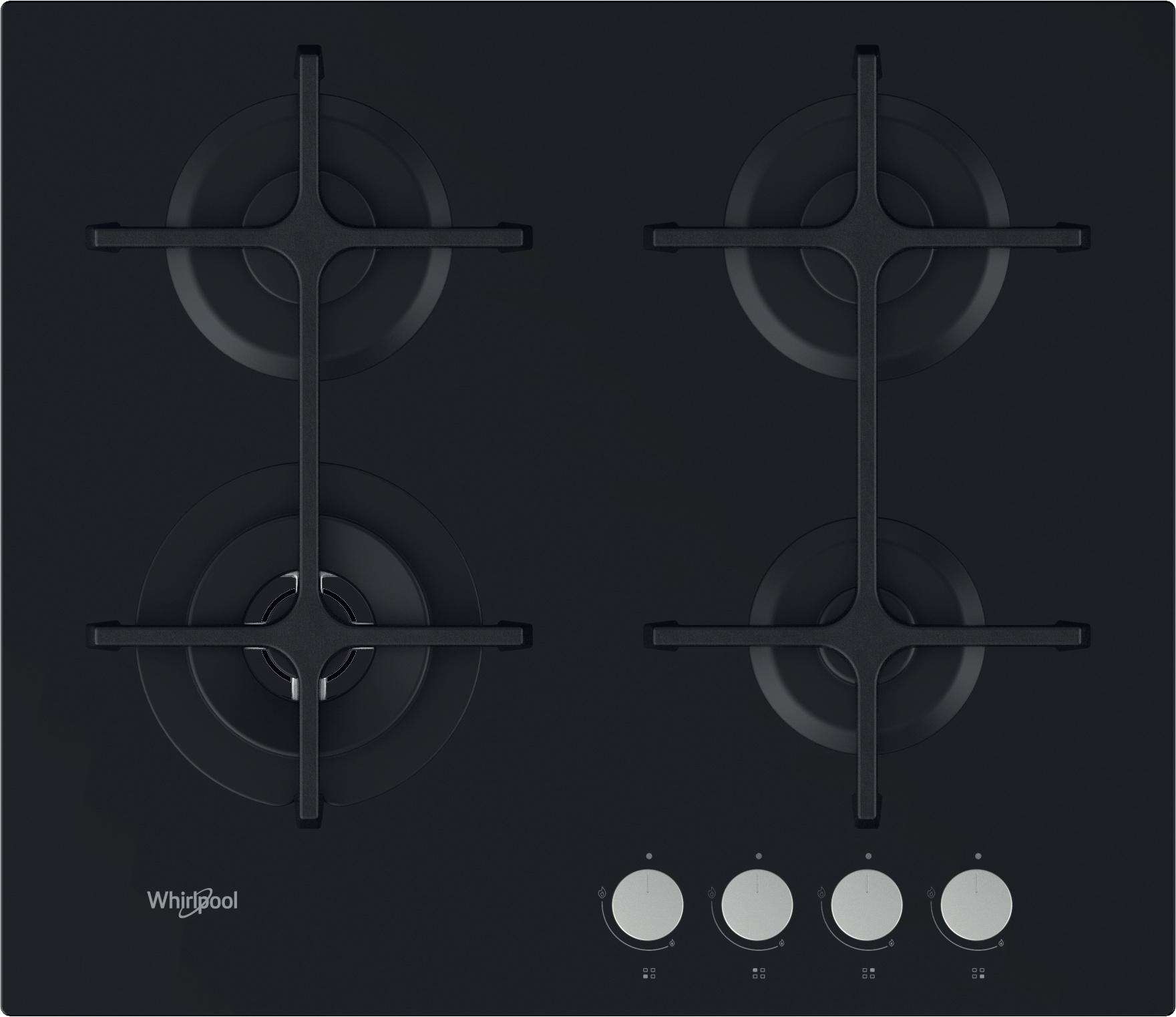 Whirlpool Encimera GOA 6423/NB Negro Gas Frontal